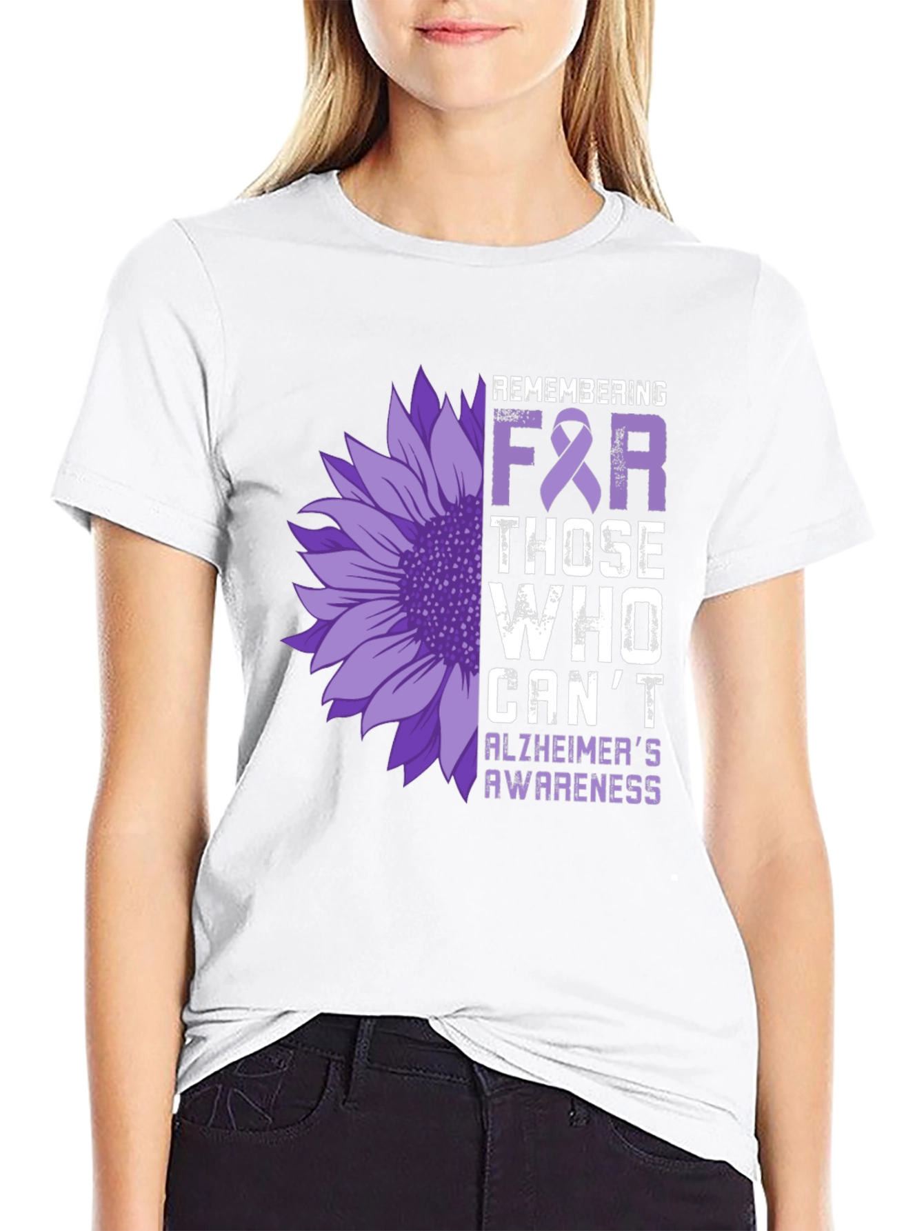 Alzheimers Awareness Sunflower T-Shirt