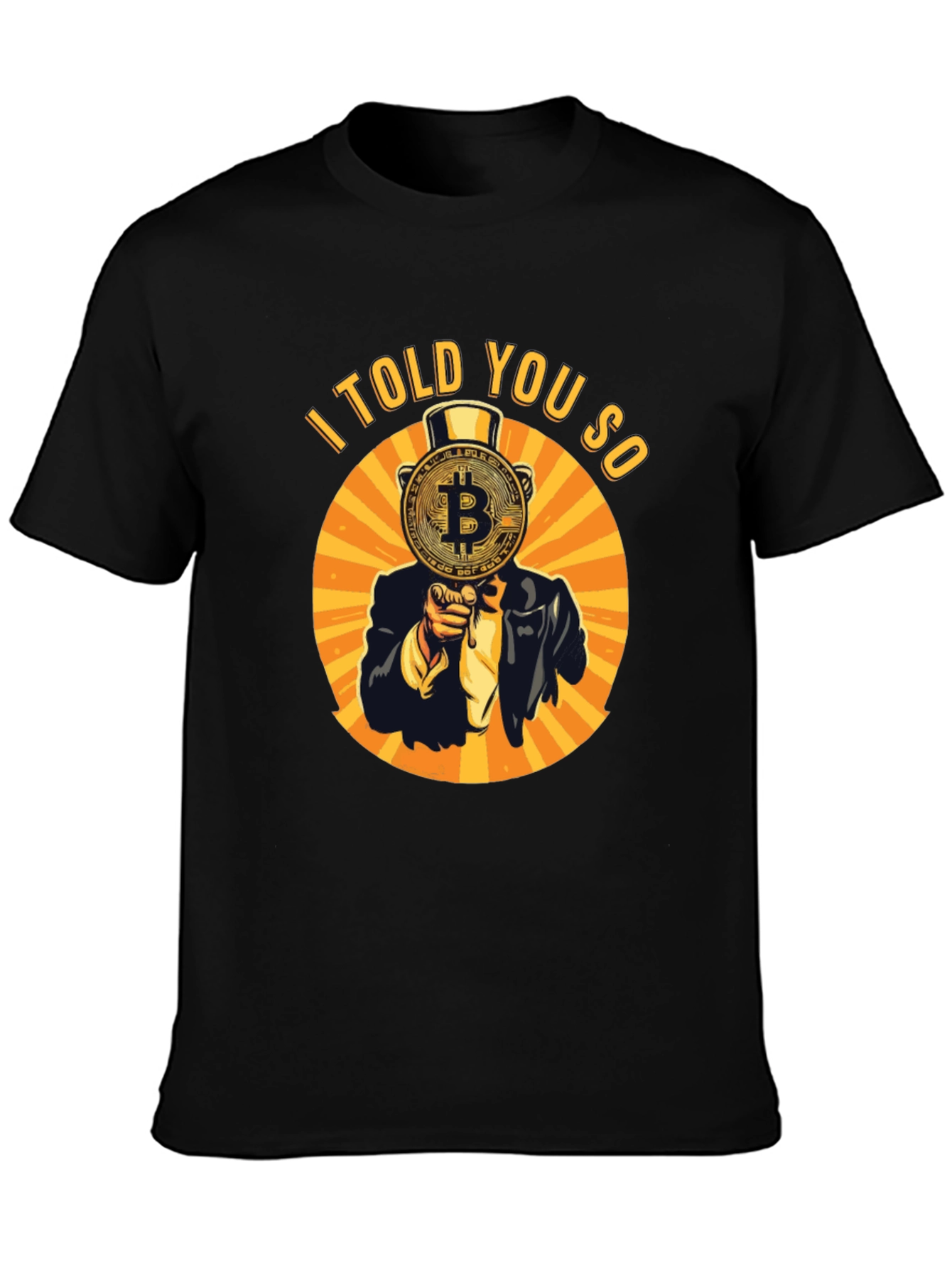 Bitcoin I Told You So Graphic Tee - Black