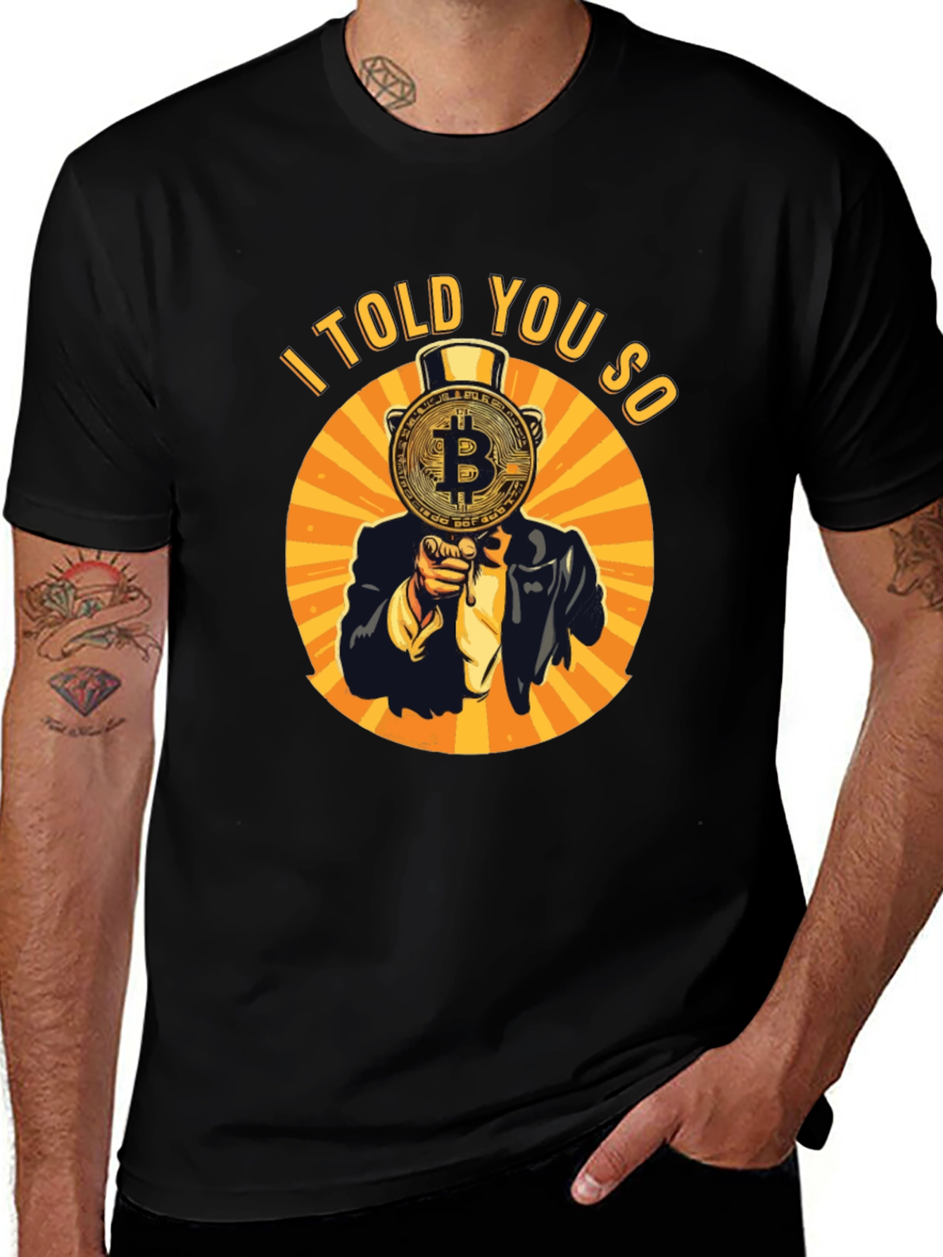 Bitcoin I Told You So Graphic Tee - Black