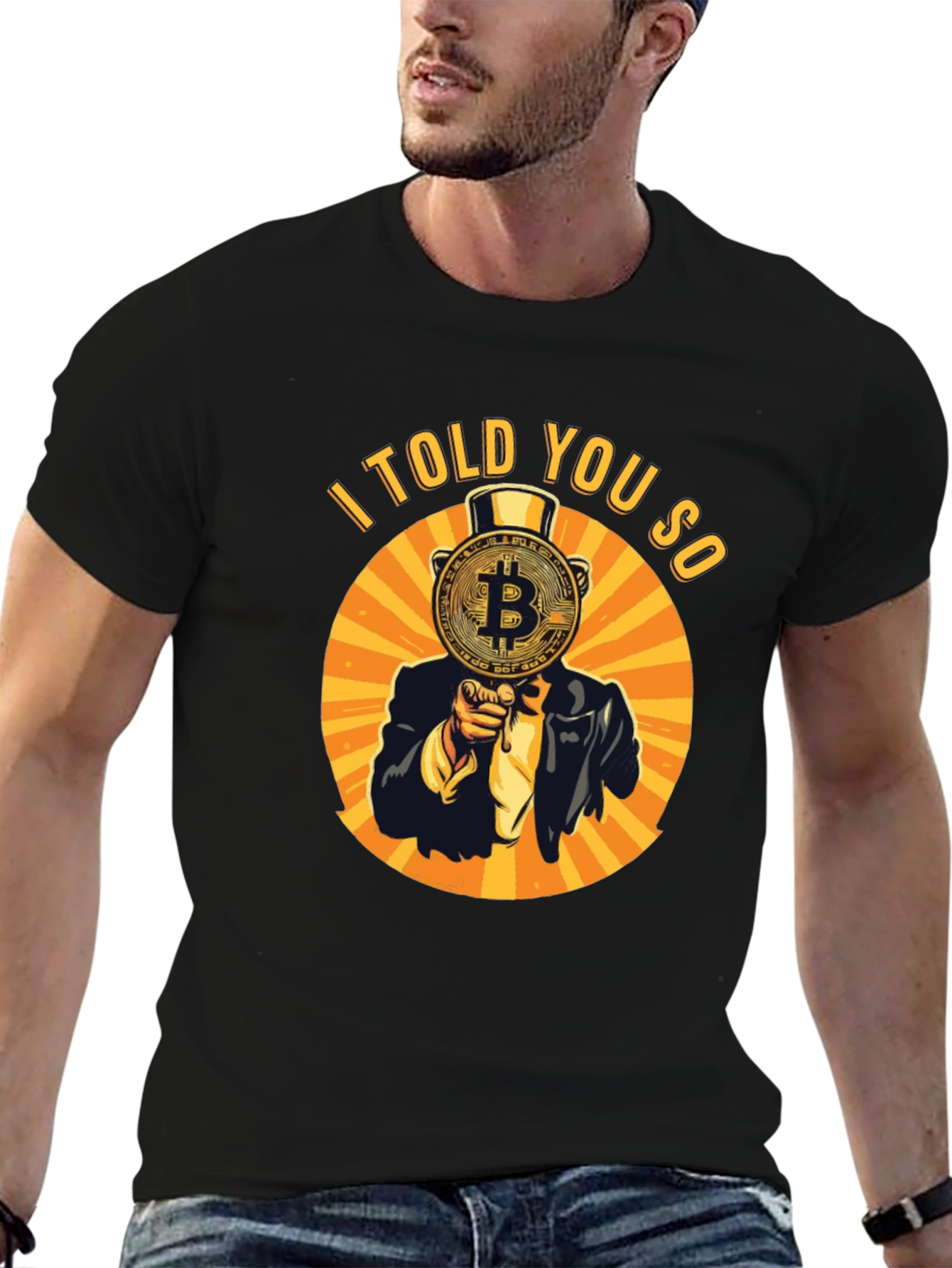 Bitcoin I Told You So Graphic Tee - Black