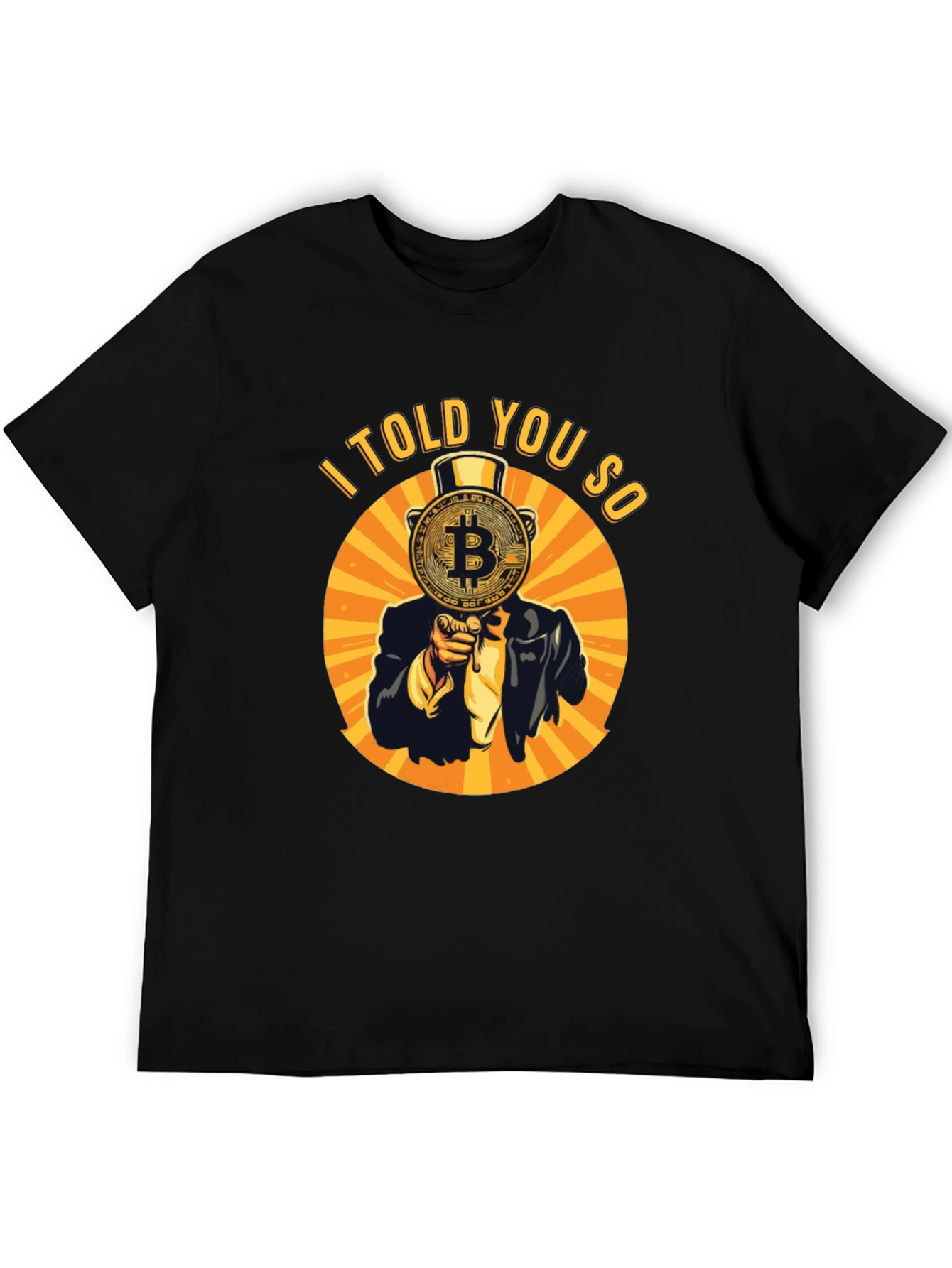 Bitcoin I Told You So Graphic Tee - Black