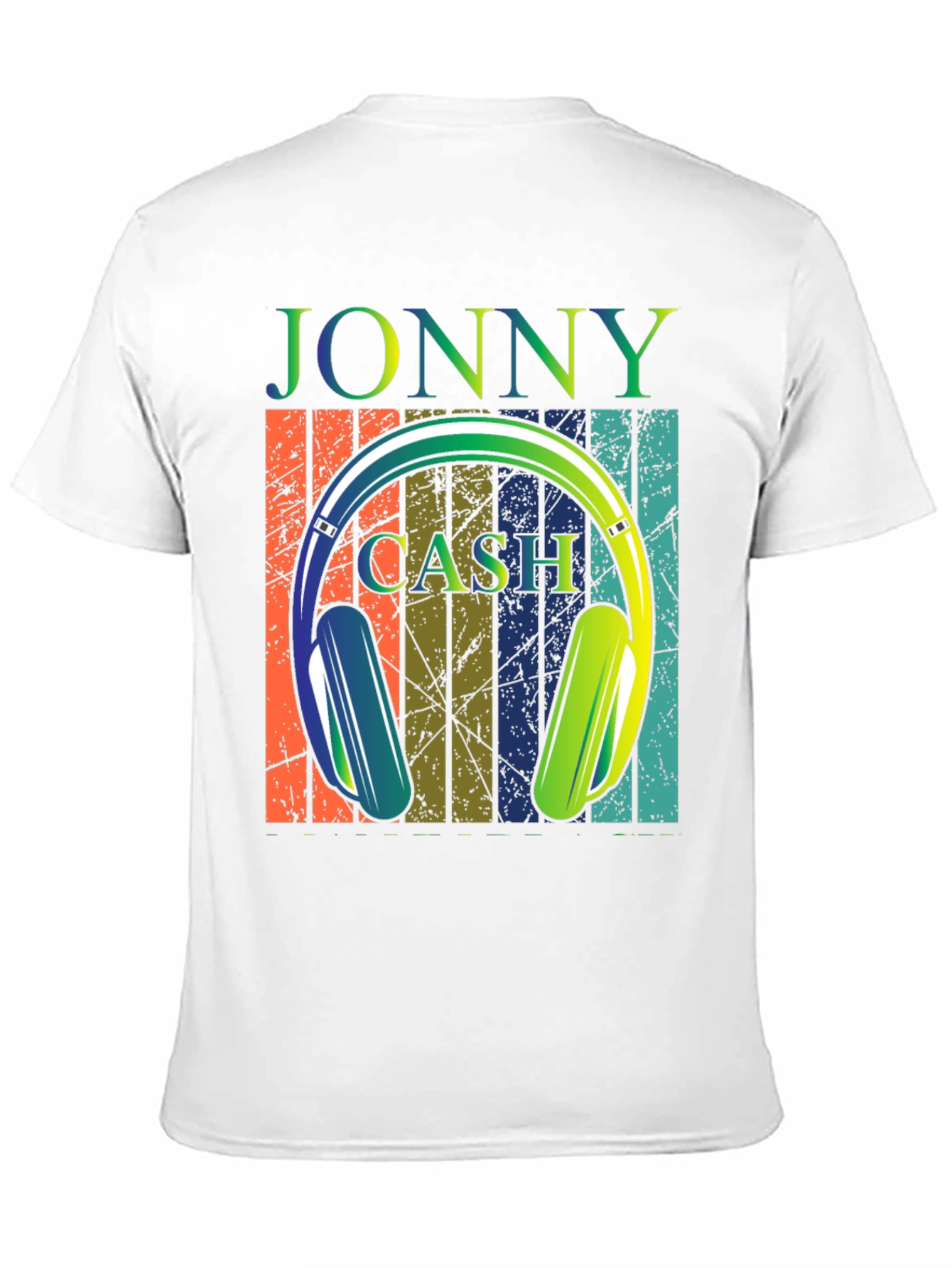 Jonny Cash Headphone Retro Graphic T-Shirt