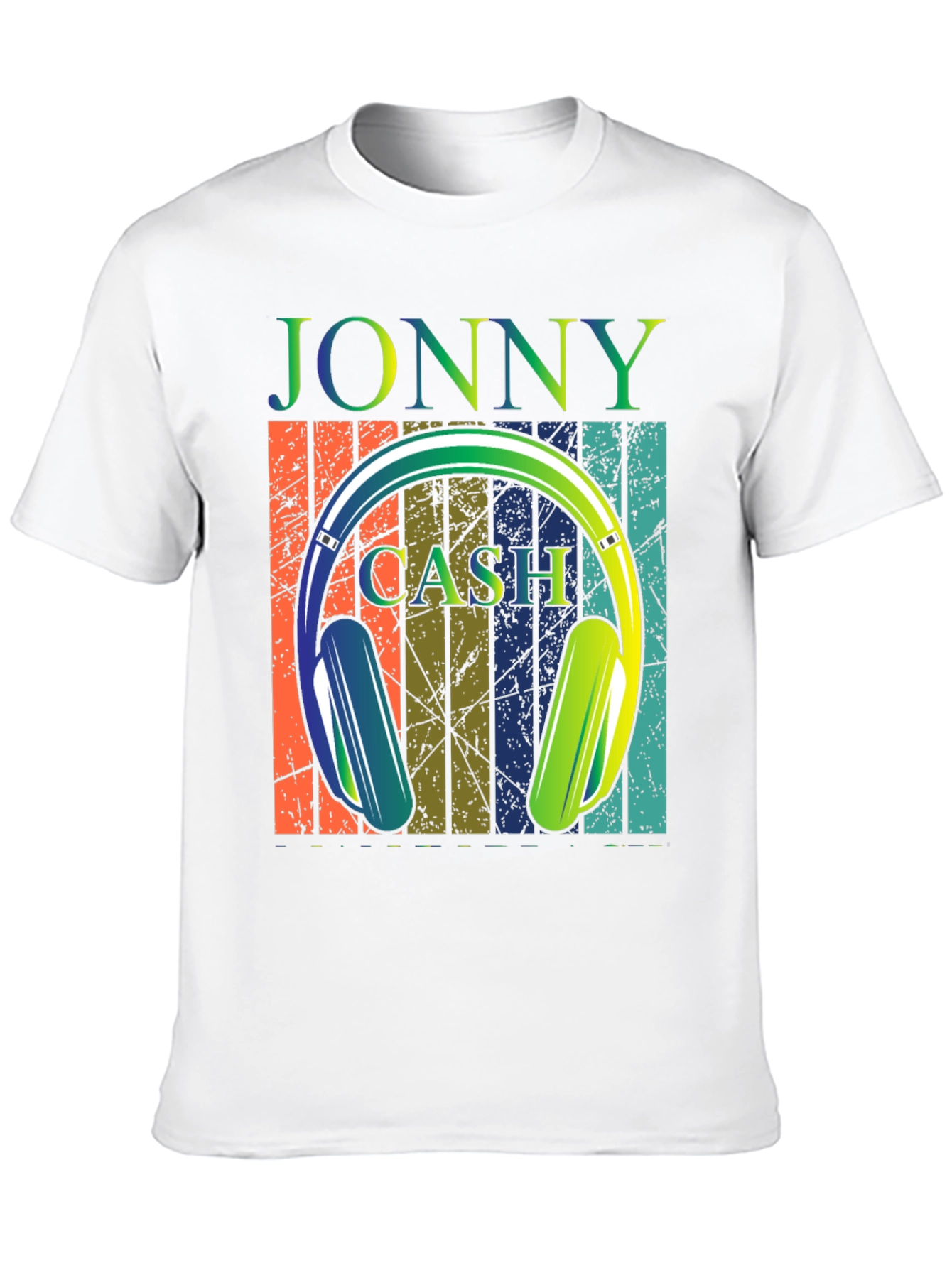 Jonny Cash Headphone Retro Graphic T-Shirt