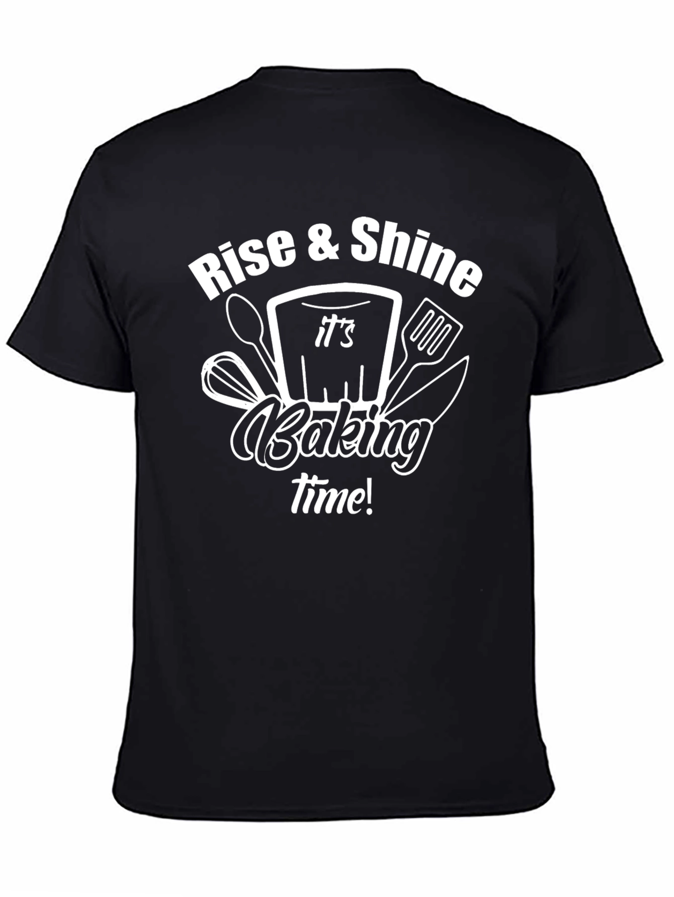 Rise & Shine Baking Time Black T-Shirt
