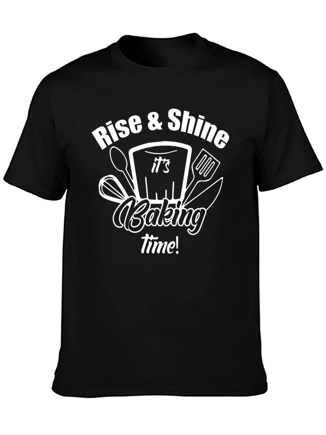 Rise & Shine Baking Time Black T-Shirt