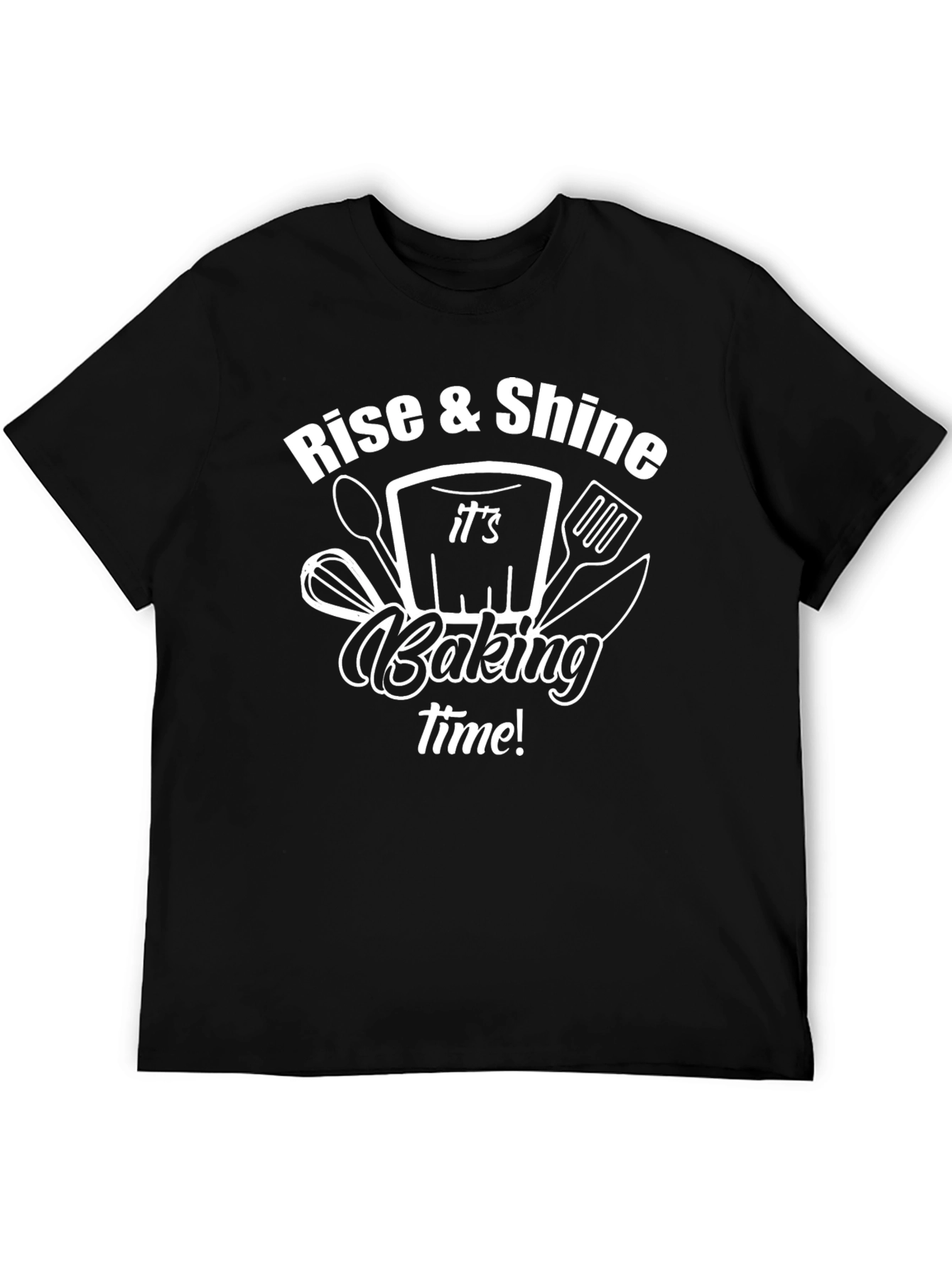 Rise & Shine Baking Time Black T-Shirt