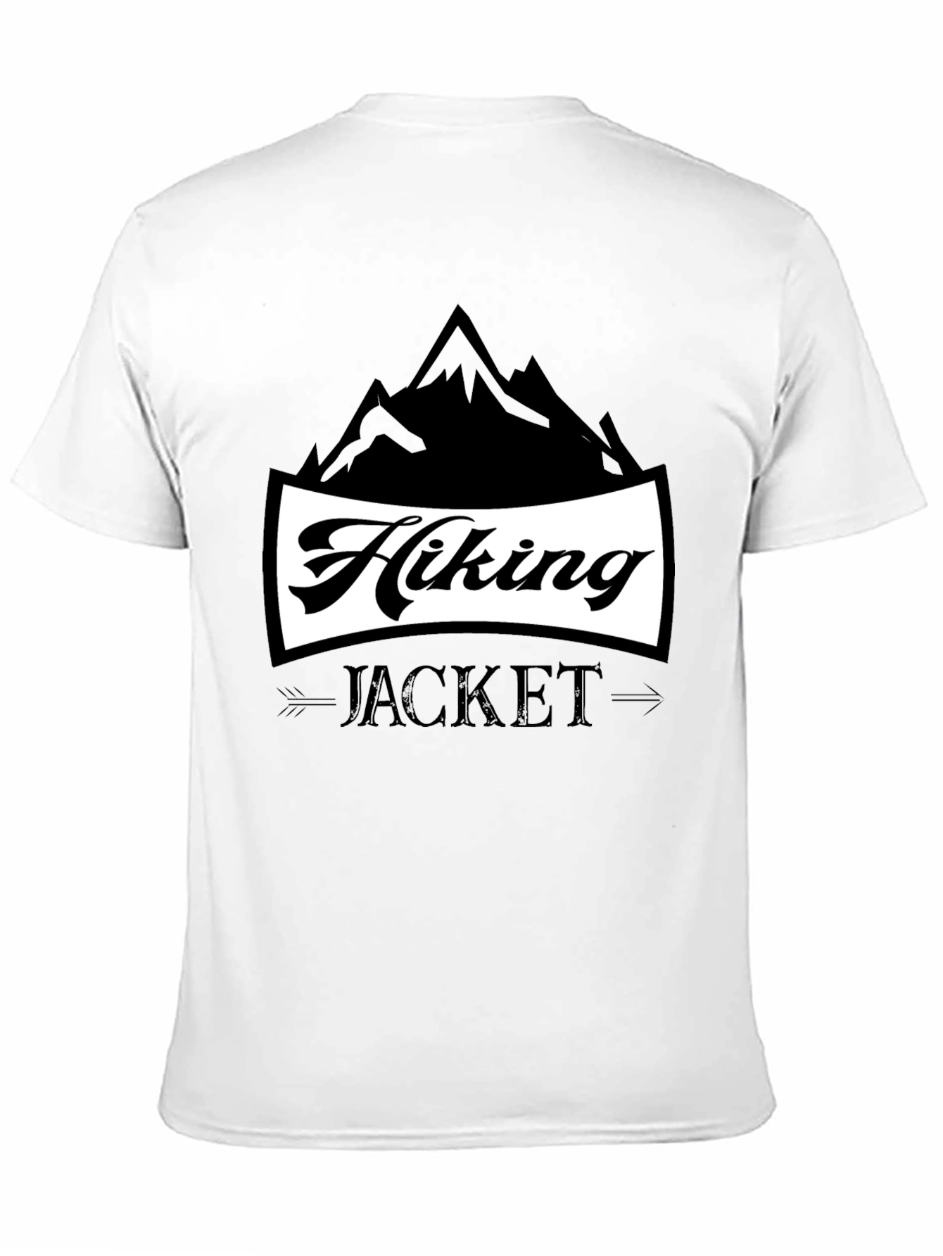 Hiking Jacket Graphic T-Shirt | Black Casual Tee