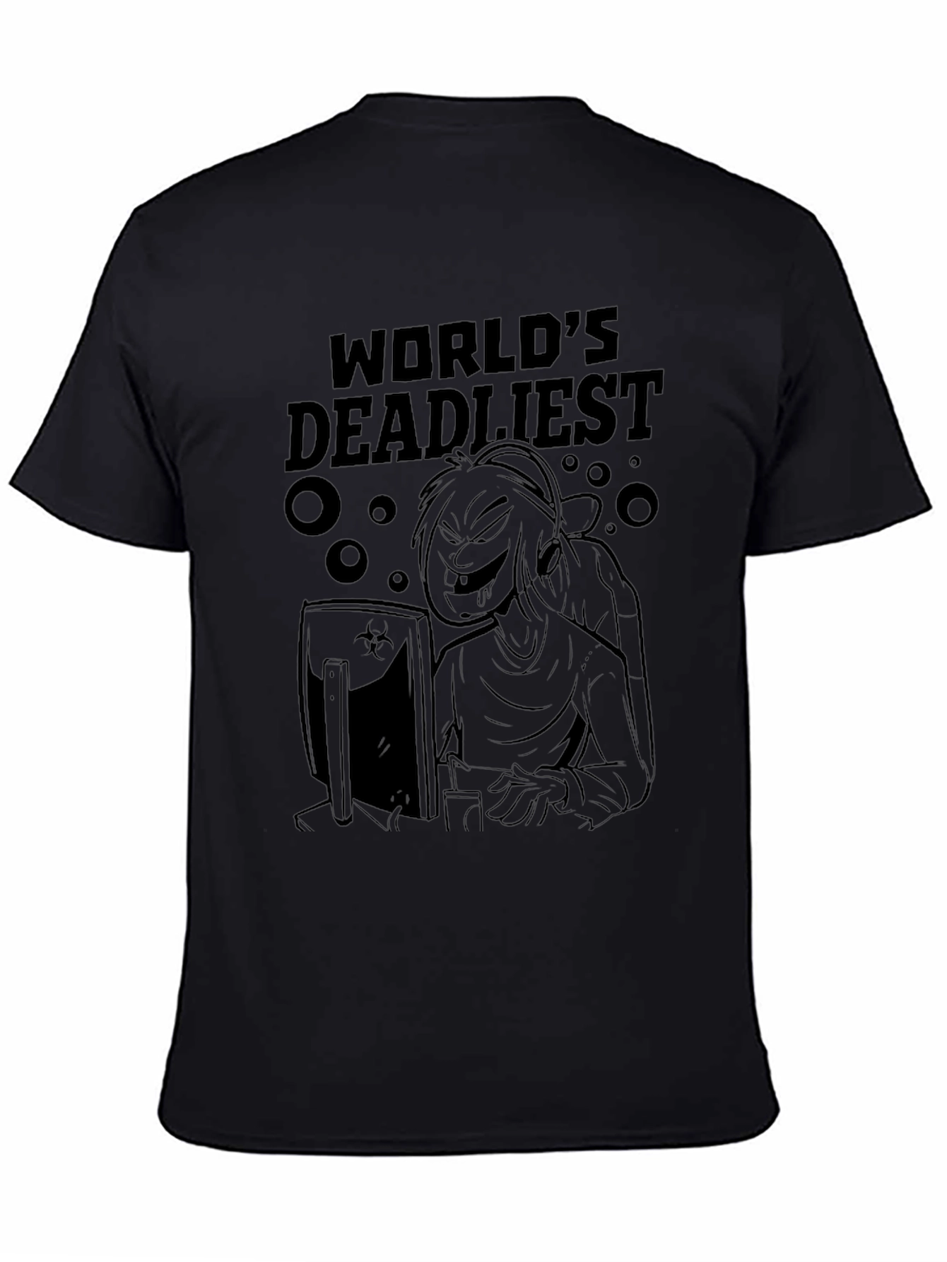 Worlds Deadliest Gamer T-Shirt - Black Graphic Tee
