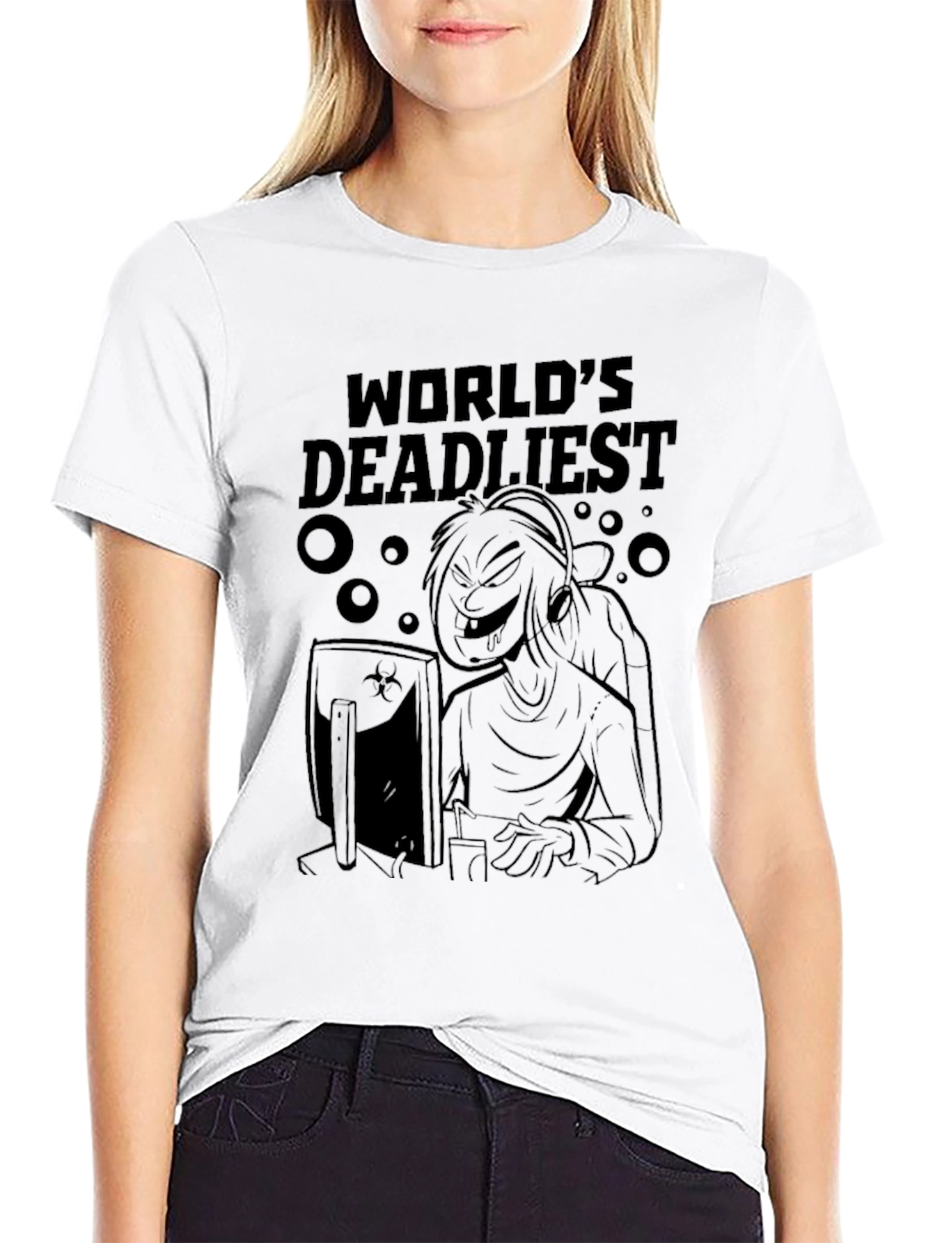 Worlds Deadliest Gamer T-Shirt - Black Graphic Tee