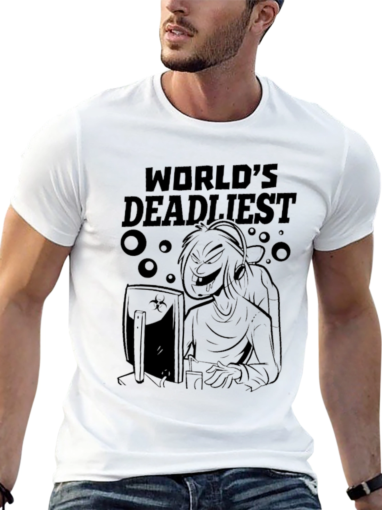 Worlds Deadliest Gamer T-Shirt - Black Graphic Tee