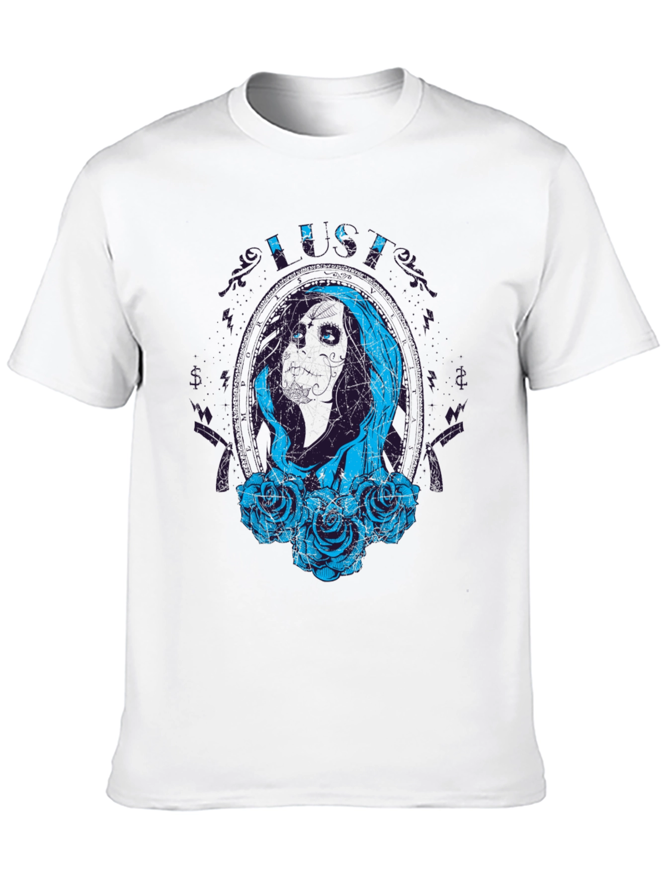 Sugar Skull Lady Black Tee