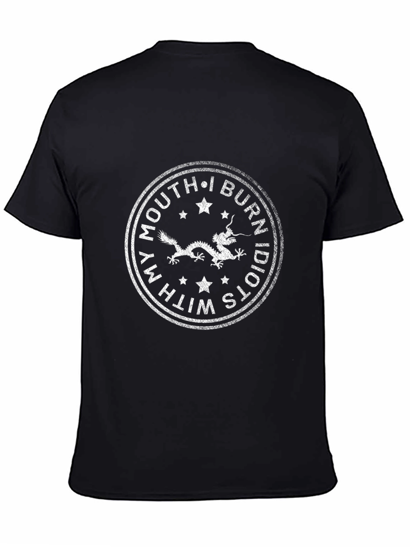 Dragon Graphic Tee - Burn Idiots With My Mouth