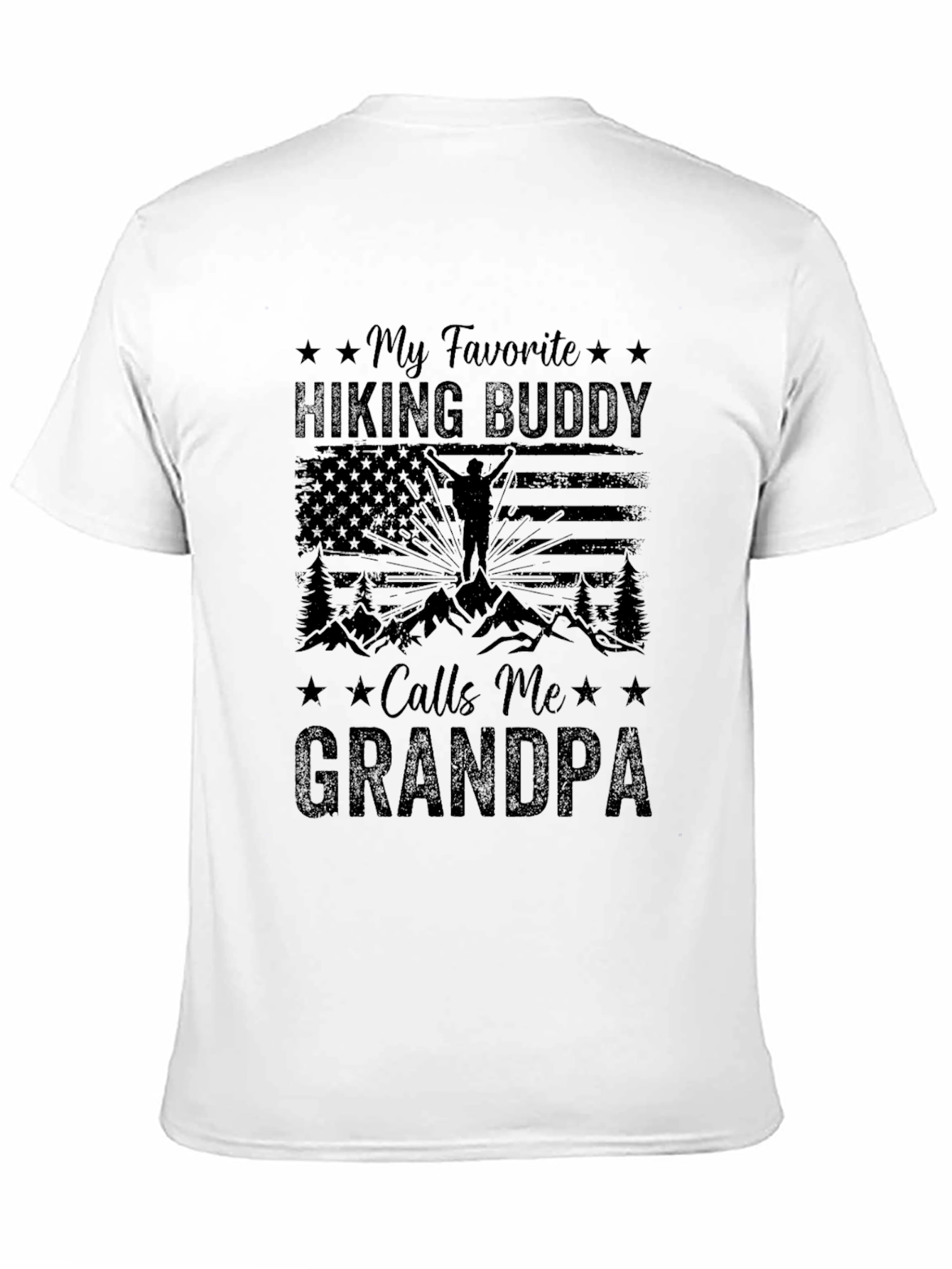 Hiking Buddy Grandpa Graphic Tee
