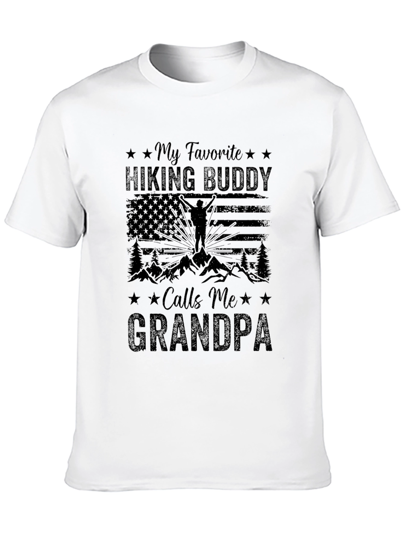 Hiking Buddy Grandpa Graphic Tee