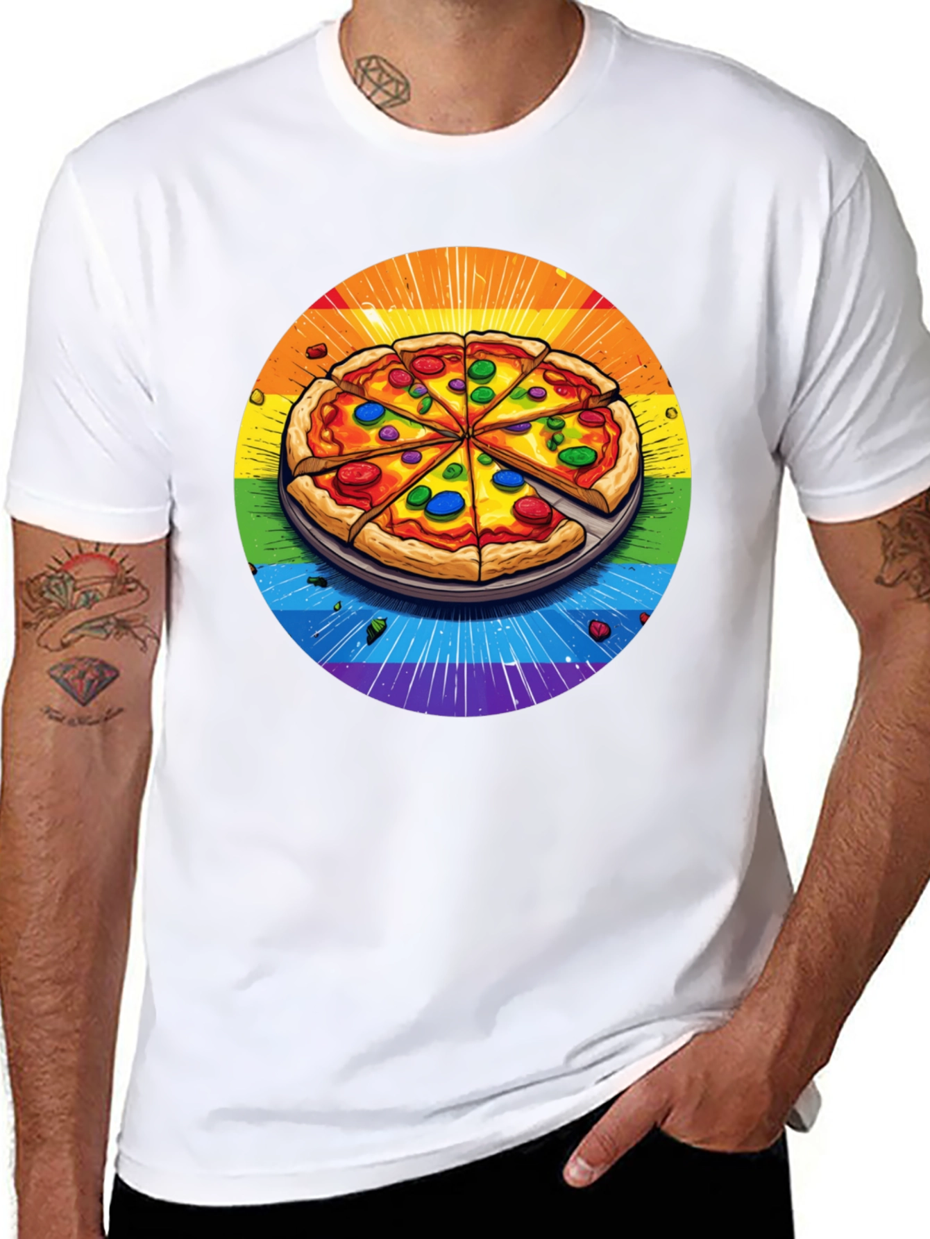 Rainbow Pizza T-Shirt
