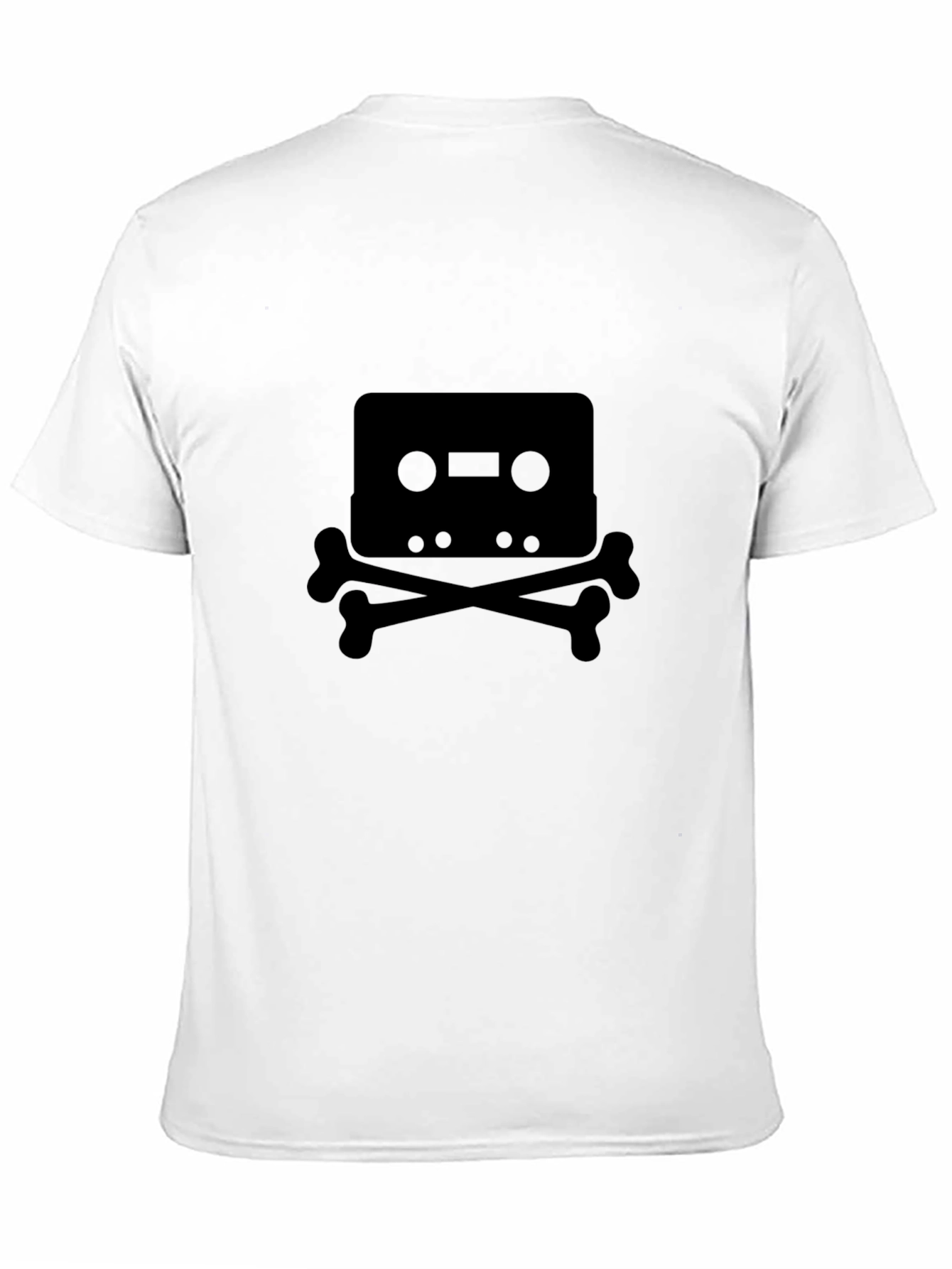 Cassette Bones Black T-Shirt - Music Lover Tee