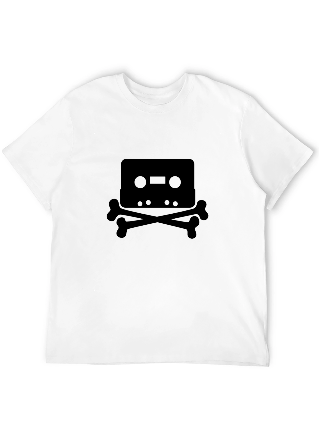 Cassette Bones Black T-Shirt - Music Lover Tee