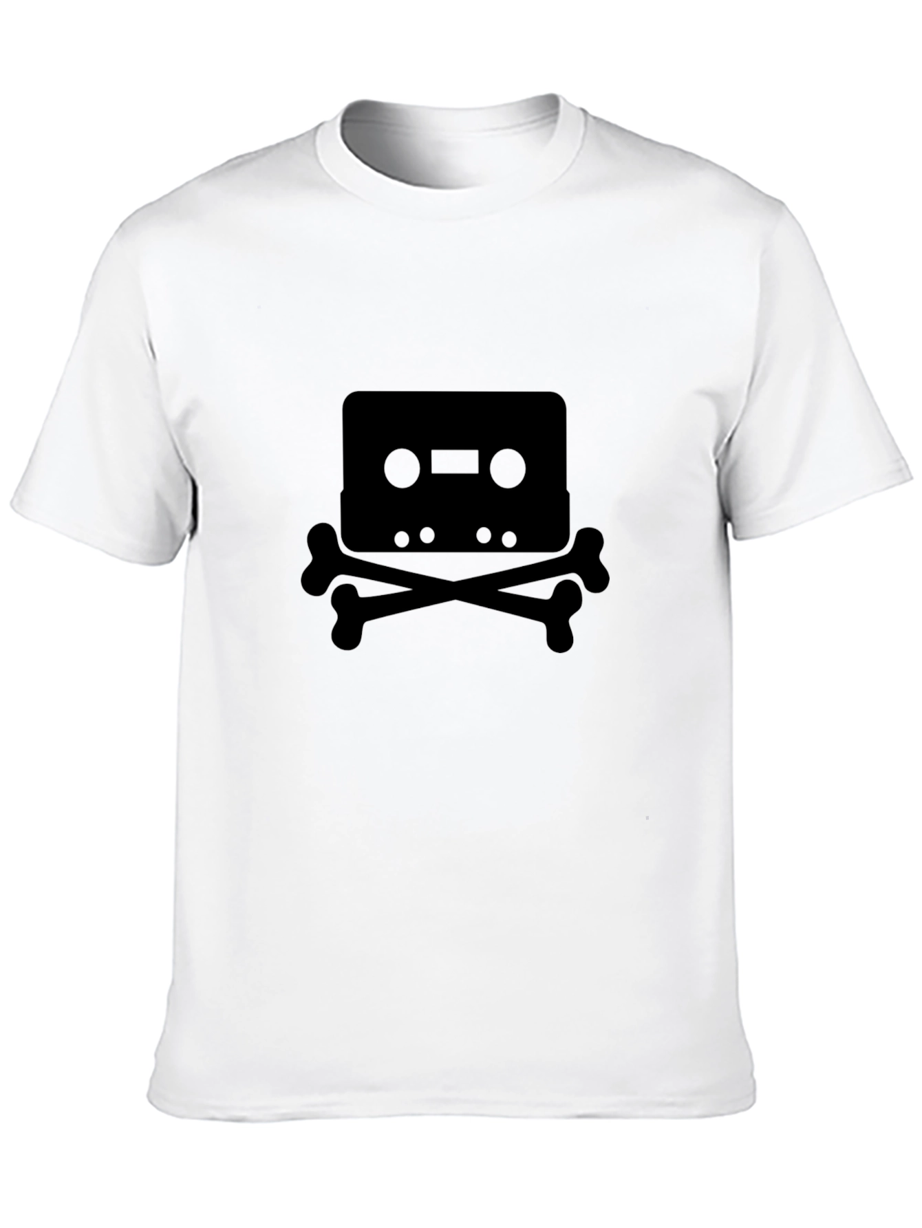 Cassette Bones Black T-Shirt - Music Lover Tee