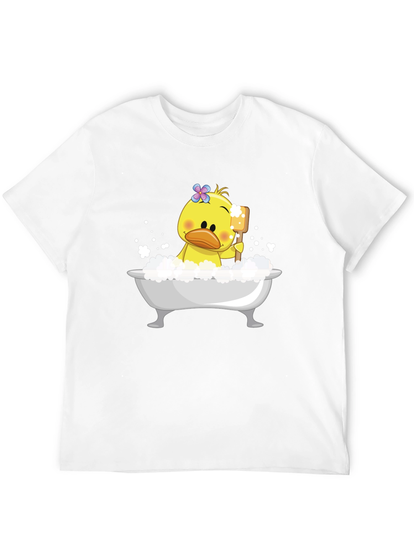 Duck in Tub Graphic Tee - Black Cotton T-Shirt