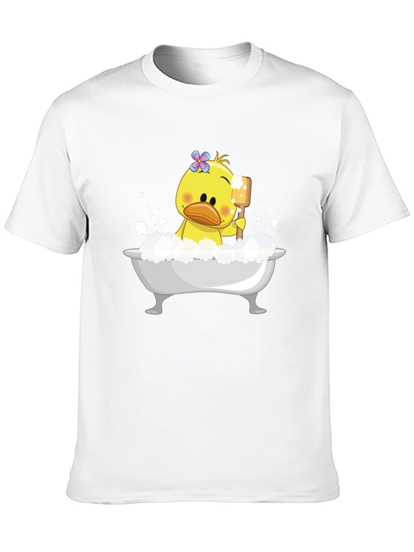 Duck in Tub Graphic Tee - Black Cotton T-Shirt