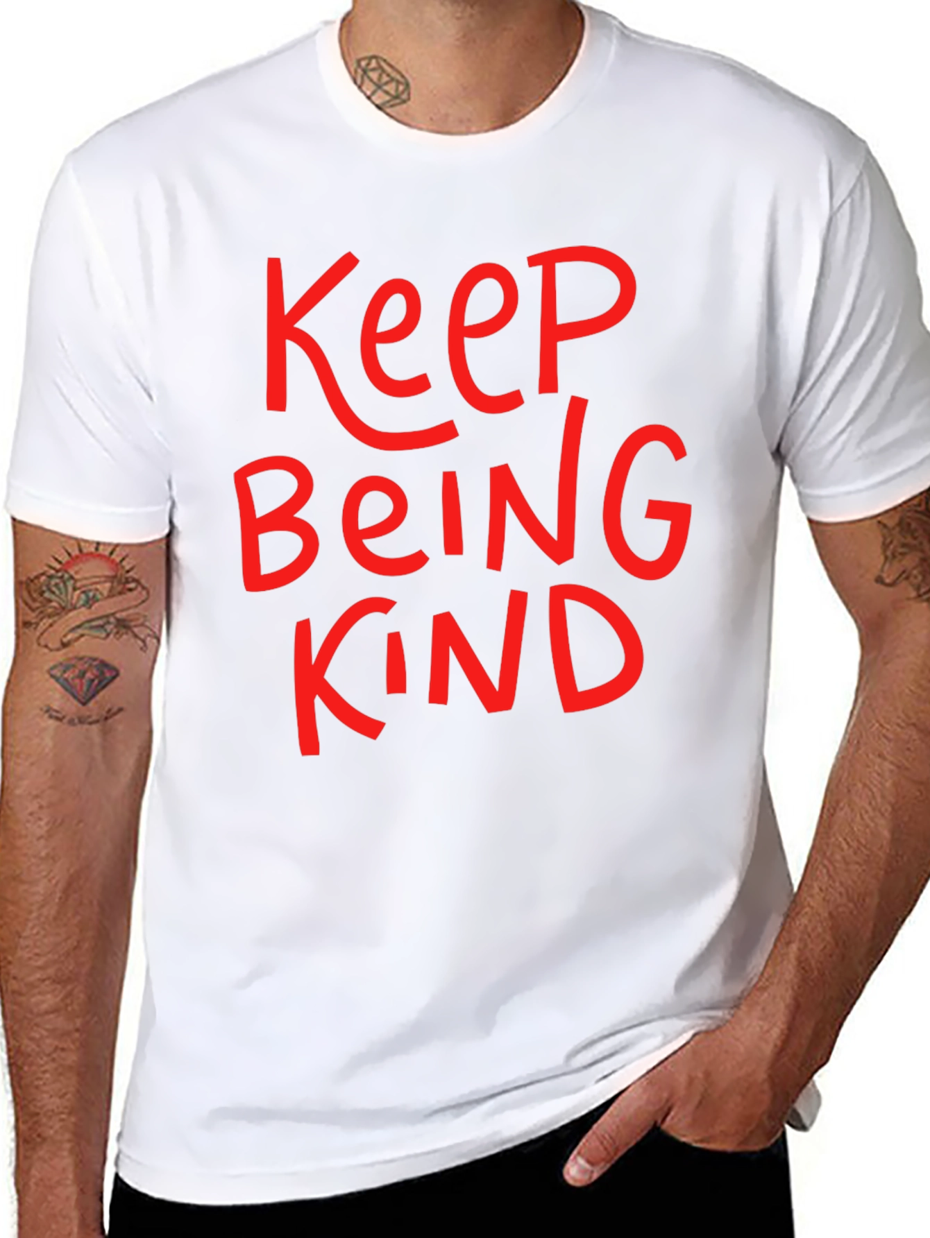 Keep Being Kind Graphic Tee - Black Cotton T-Shirt