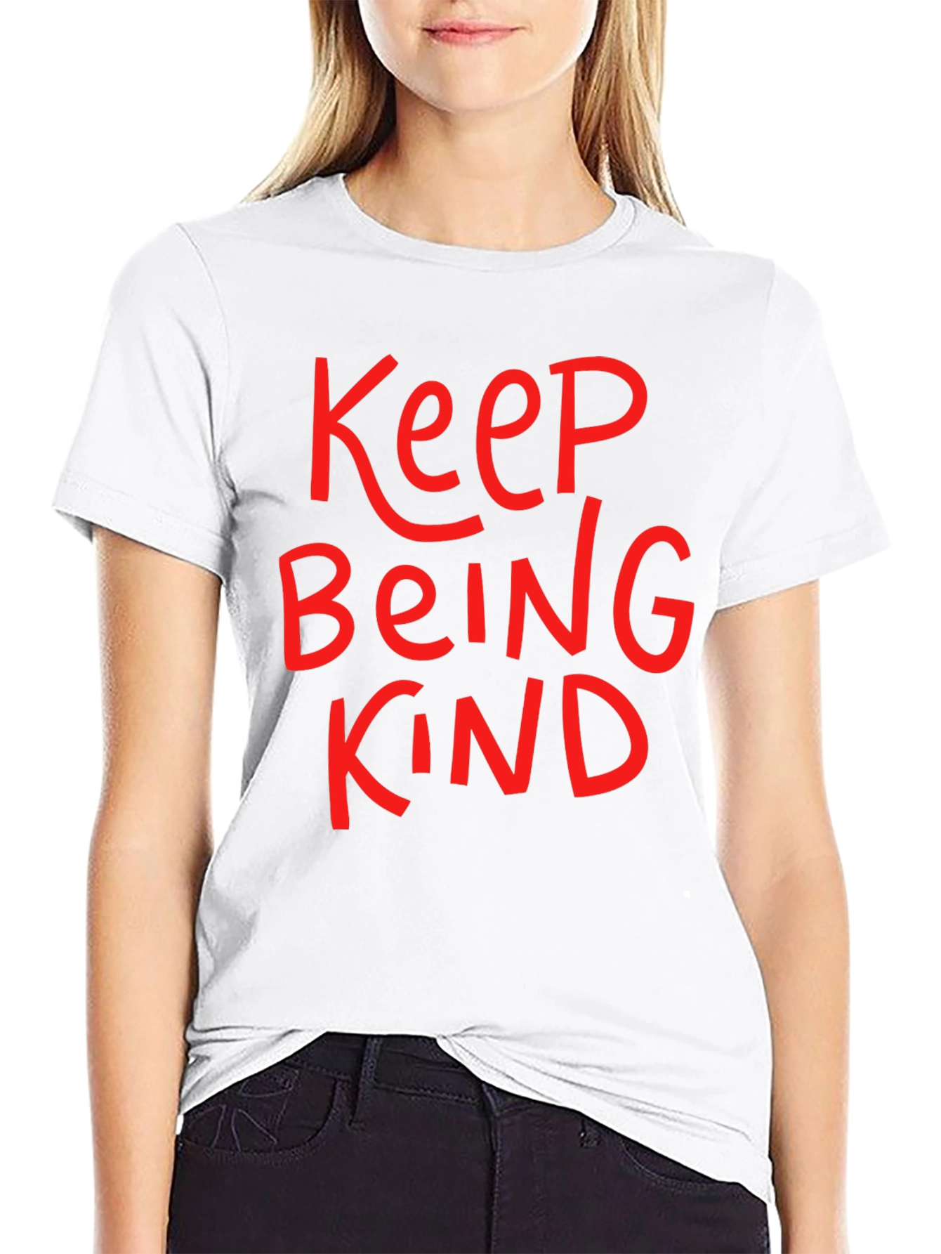 Keep Being Kind Graphic Tee - Black Cotton T-Shirt