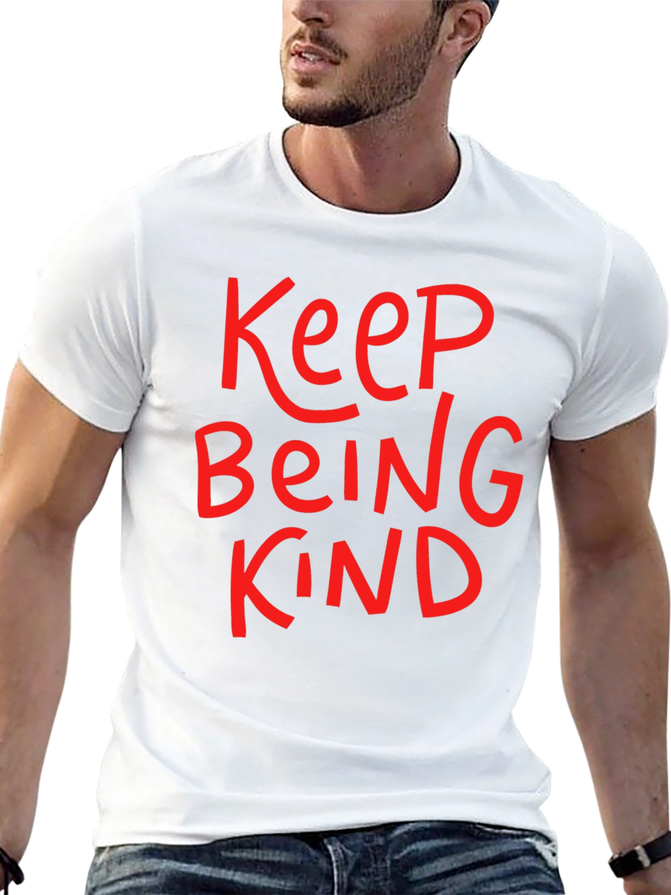 Keep Being Kind Graphic Tee - Black Cotton T-Shirt