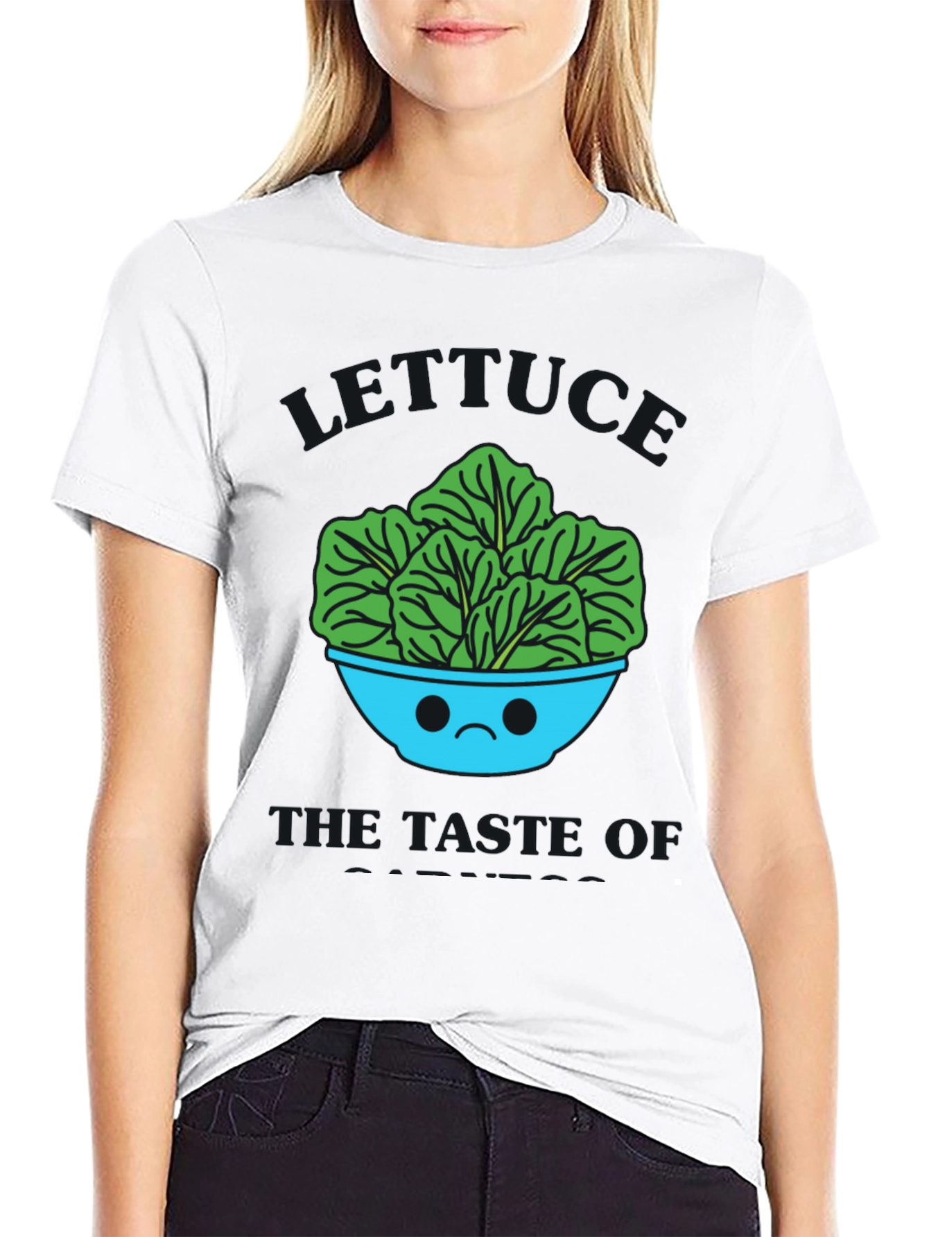 Sad Salad Bowl Graphic Tee - Quirky T-Shirt