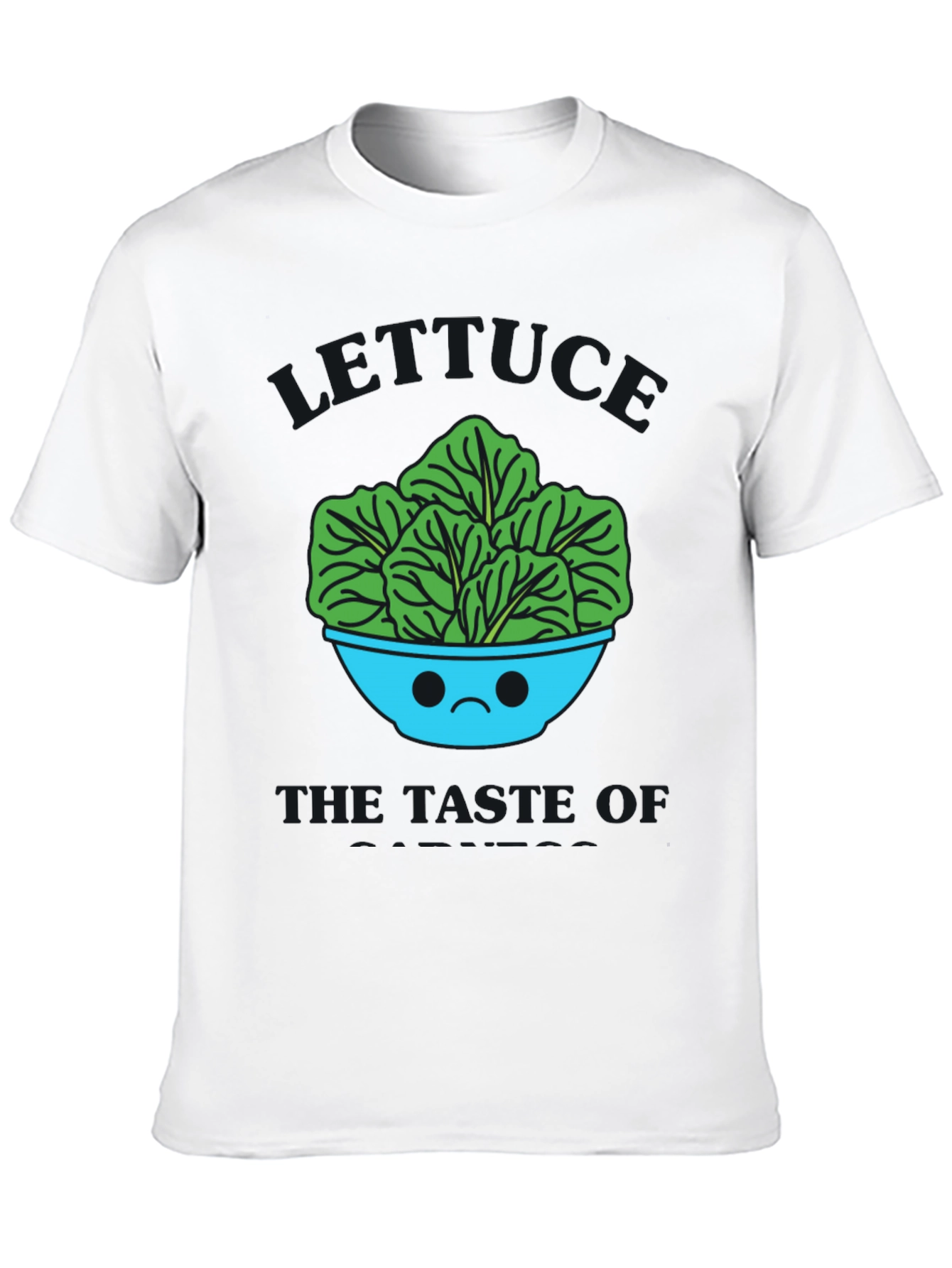 Sad Salad Bowl Graphic Tee - Quirky T-Shirt