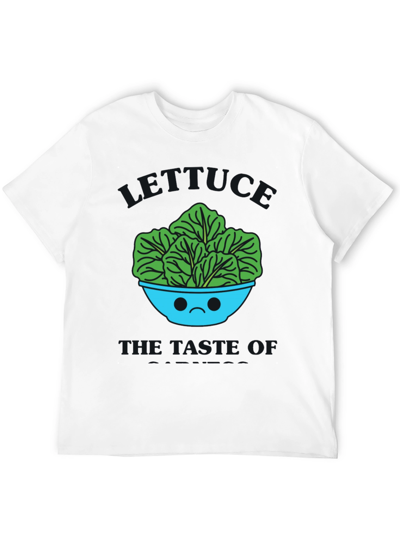 Sad Salad Bowl Graphic Tee - Quirky T-Shirt