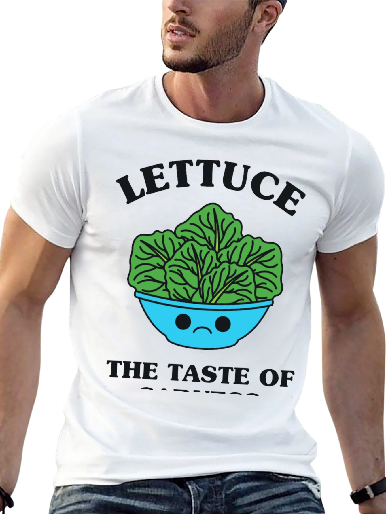 Sad Salad Bowl Graphic Tee - Quirky T-Shirt
