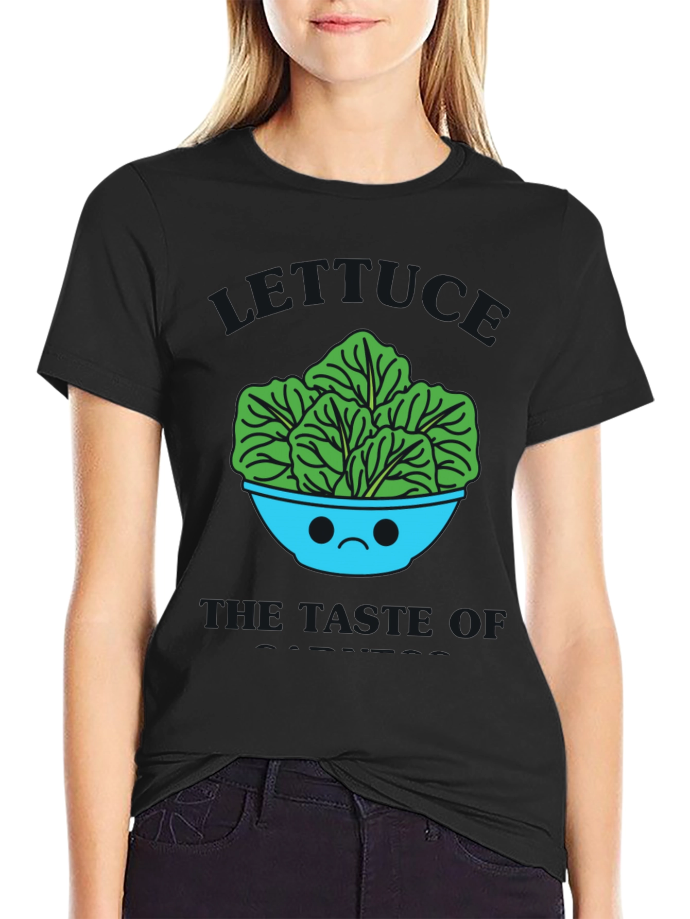 Sad Salad Bowl Graphic Tee - Quirky T-Shirt