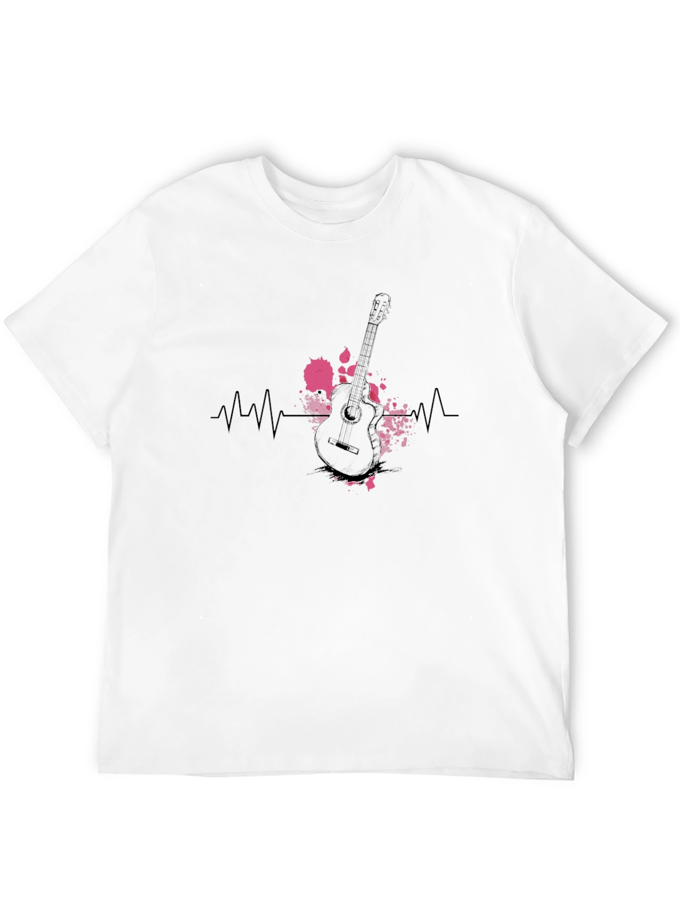 Guitar Heartbeat Graphic Tee - Music Lovers T-Shirt