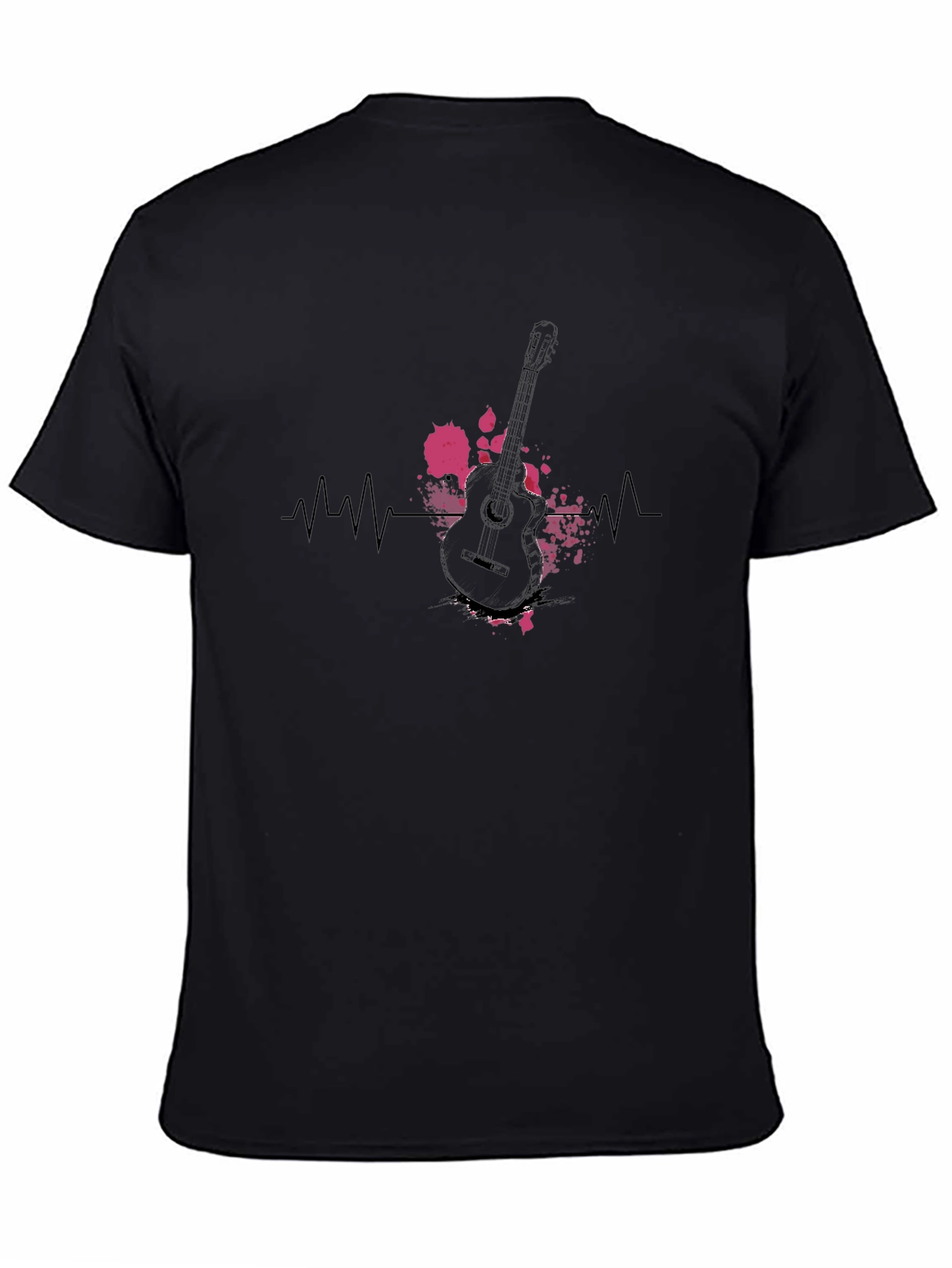 Guitar Heartbeat Graphic Tee - Music Lovers T-Shirt