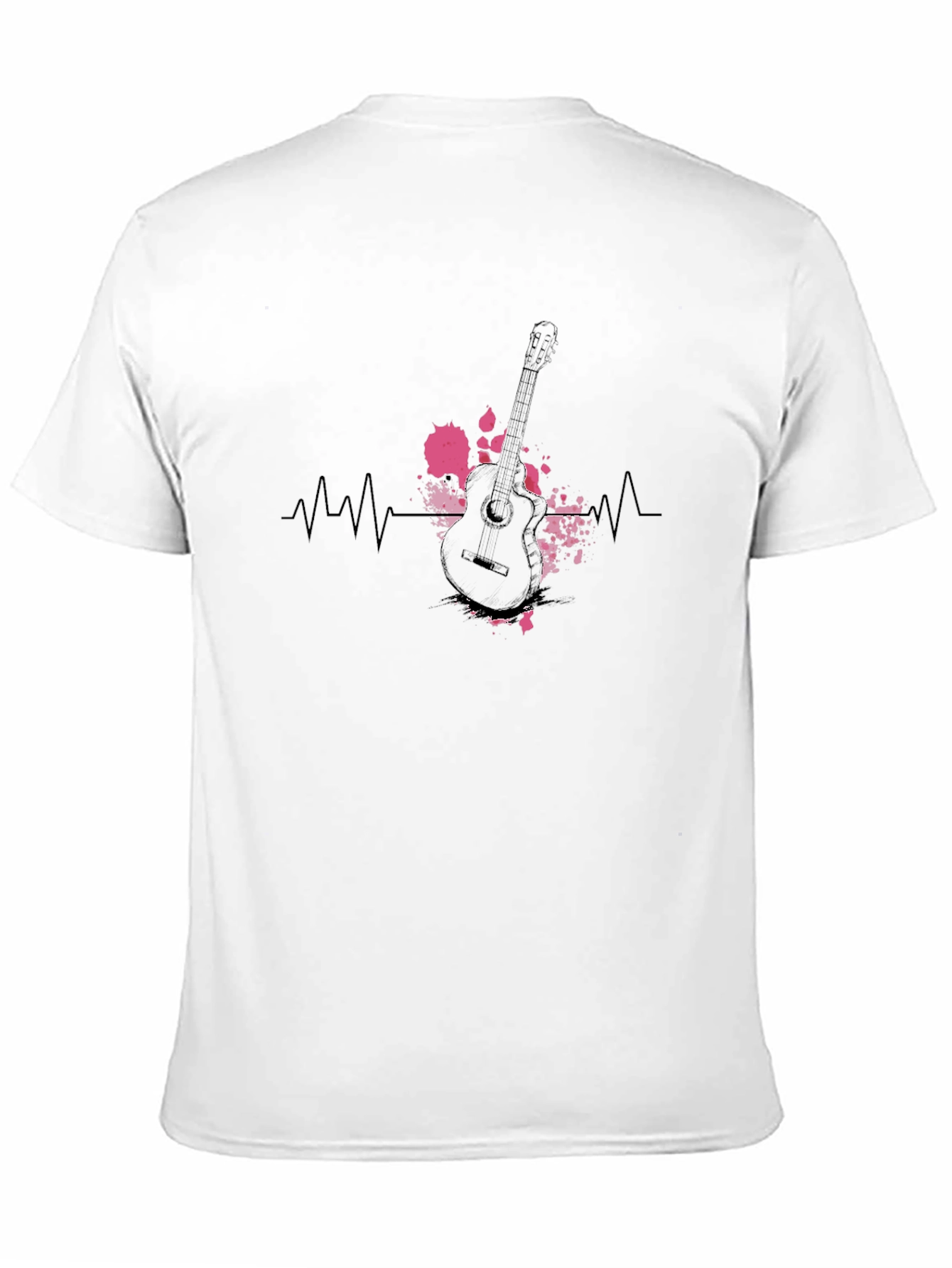 Guitar Heartbeat Graphic Tee - Music Lovers T-Shirt