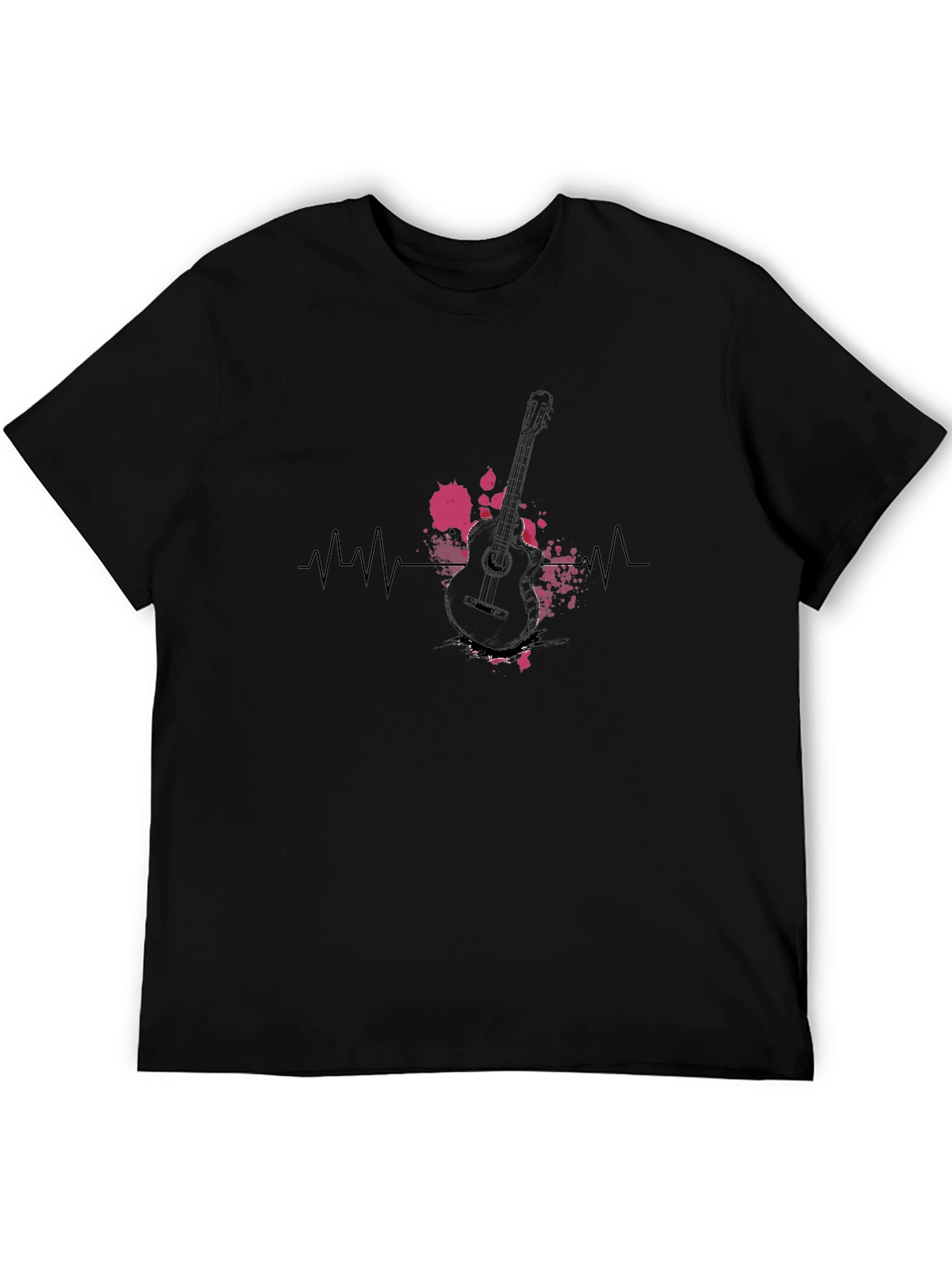 Guitar Heartbeat Graphic Tee - Music Lovers T-Shirt