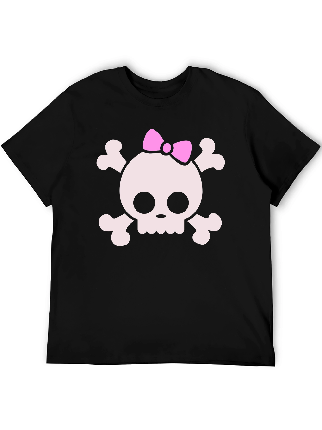 Skull & Crossbones T-Shirt with Pink Bow