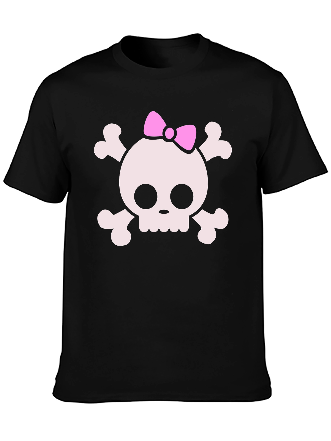 Skull & Crossbones T-Shirt with Pink Bow