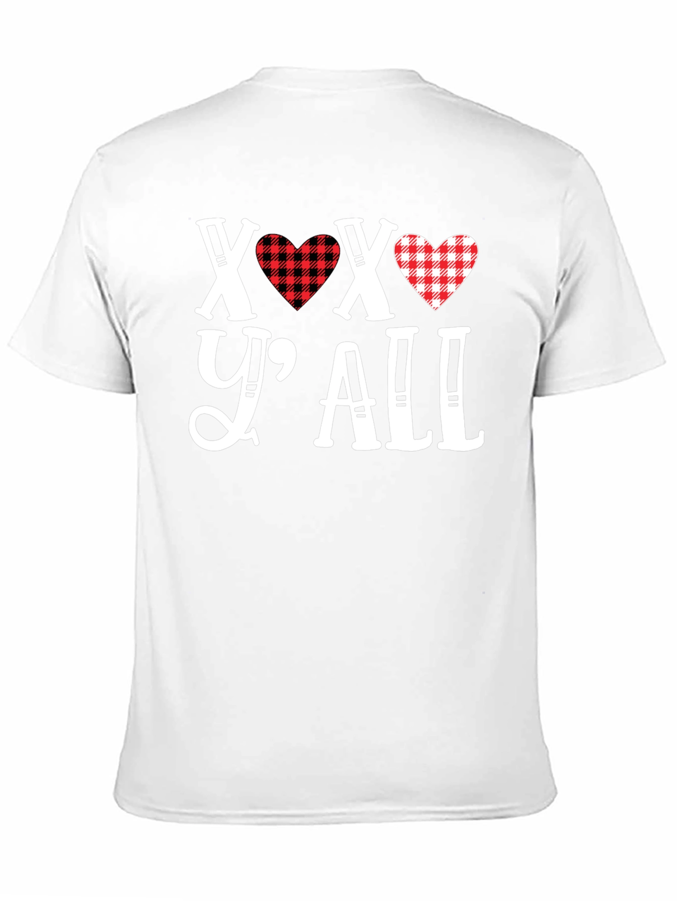 XOXO Yall Heart Plaid Graphic Tee