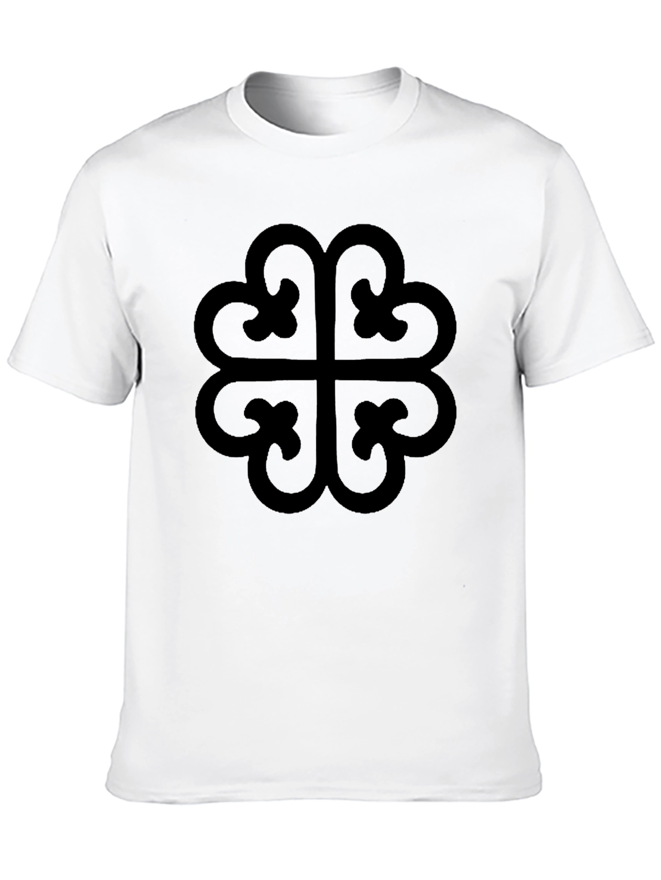 Black Adinkra Heart Symbol T-Shirt