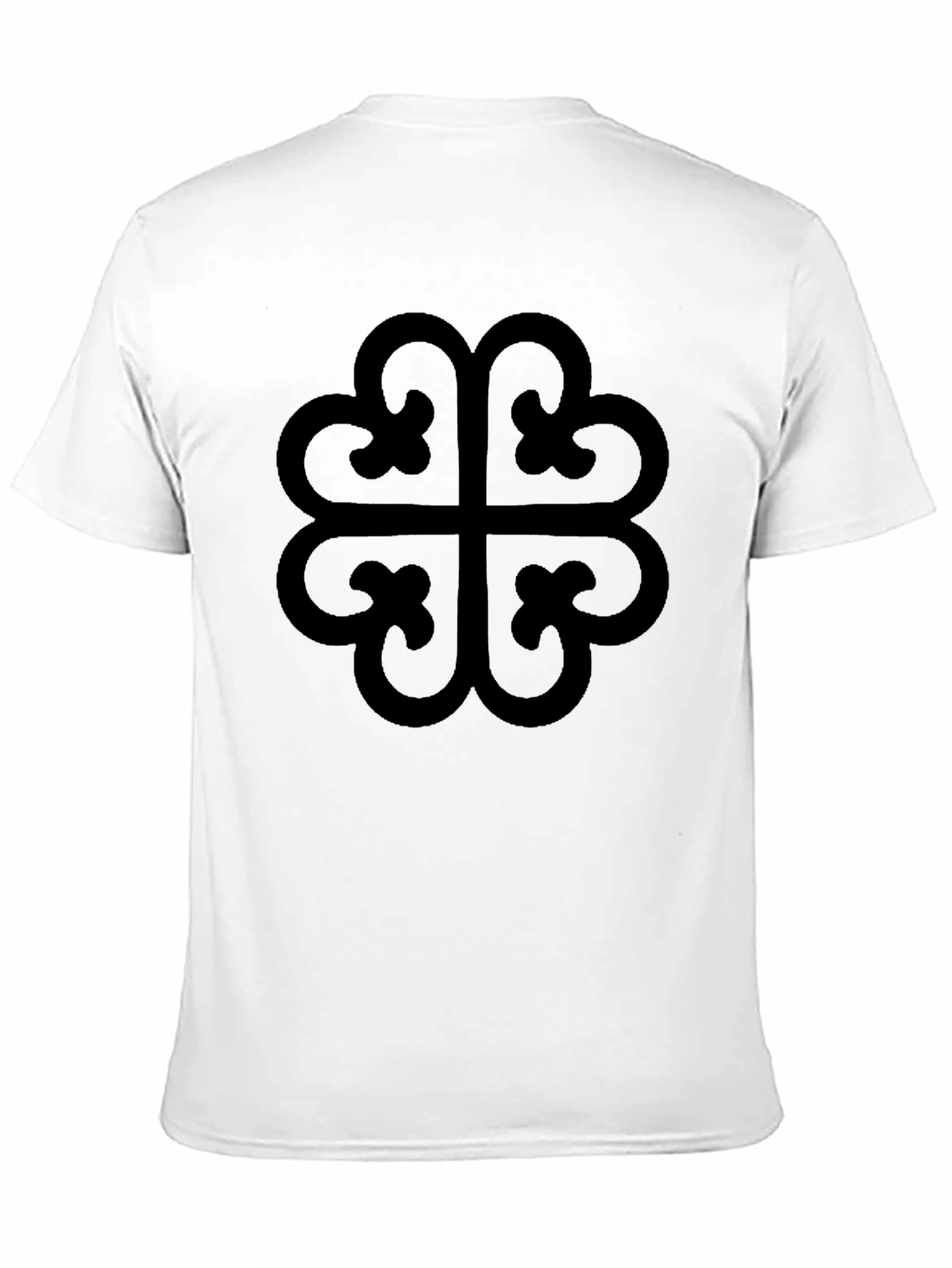 Black Adinkra Heart Symbol T-Shirt