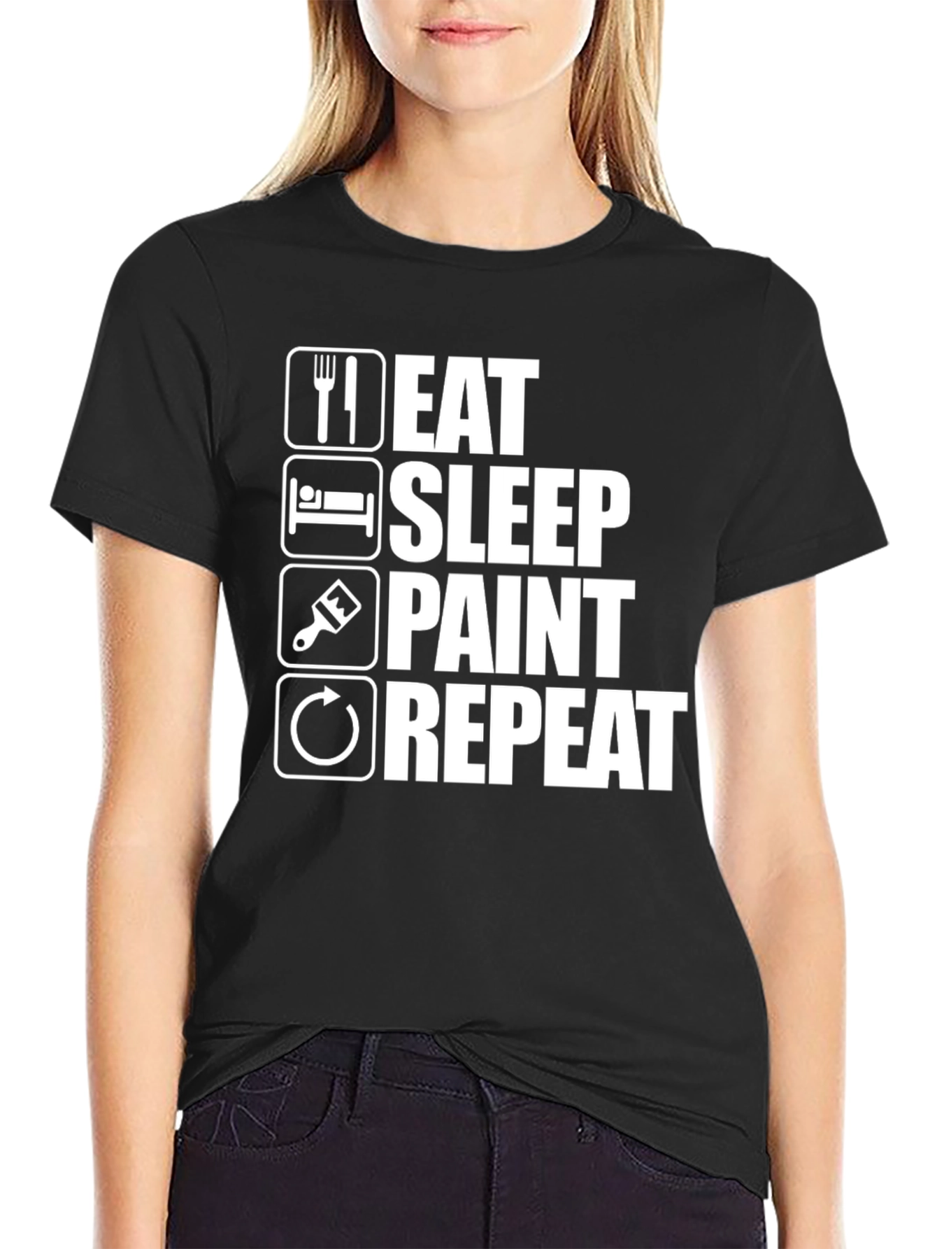 Eat Sleep Paint Repeat T-Shirt - Painters Life Tee