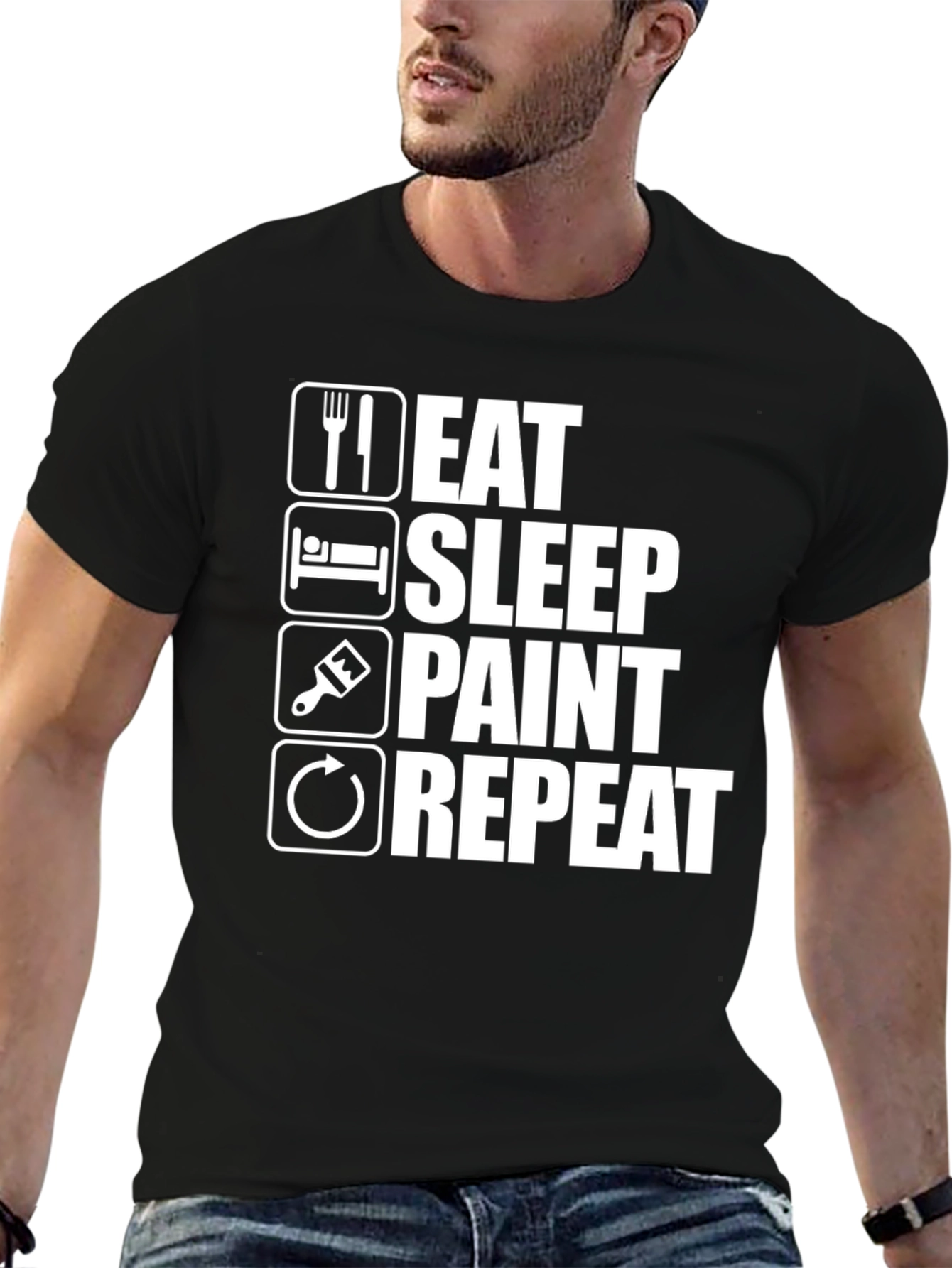 Eat Sleep Paint Repeat T-Shirt - Painters Life Tee