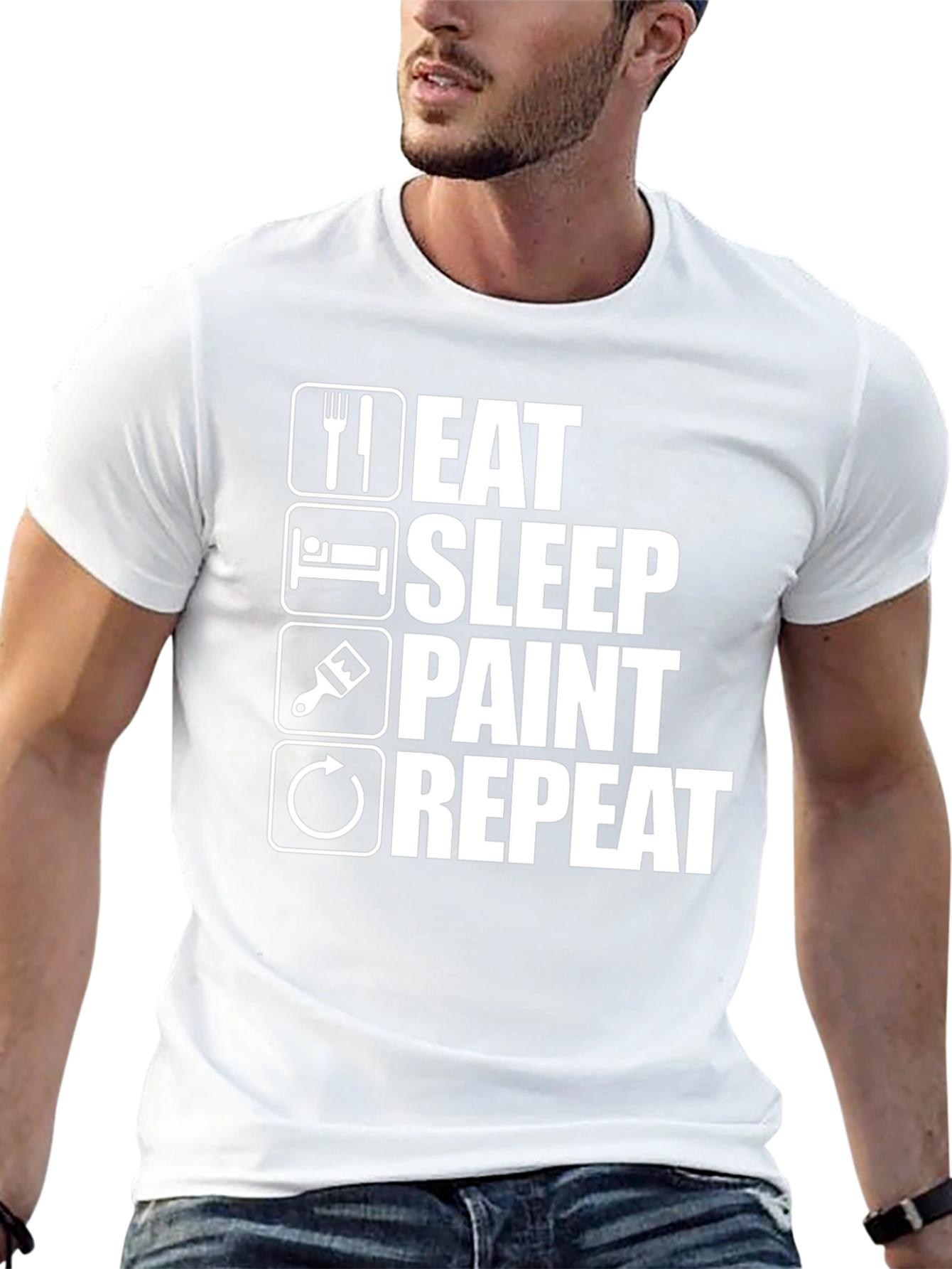 Eat Sleep Paint Repeat T-Shirt - Painters Life Tee