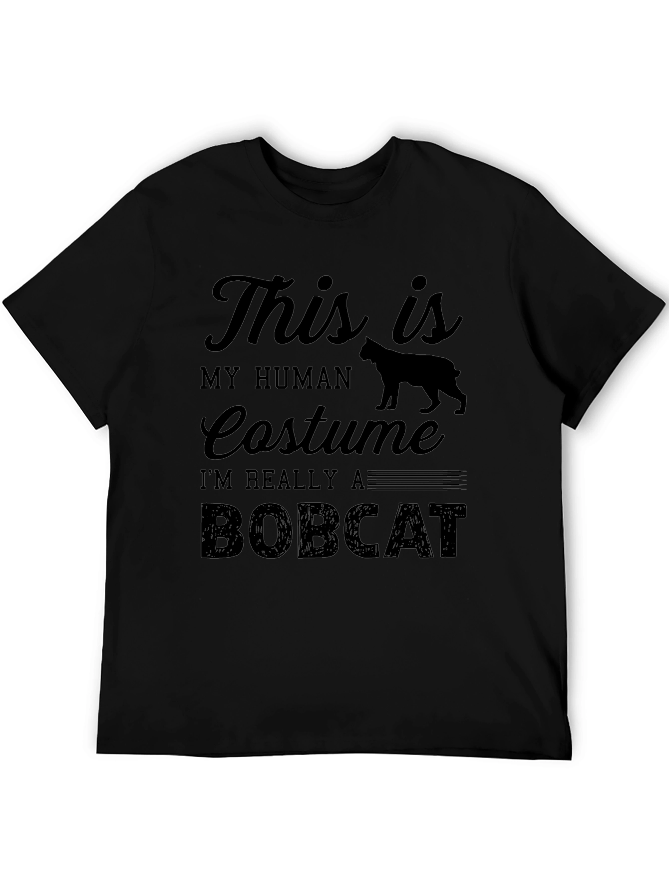 Bobcat Costume Graphic T-Shirt - Funny Animal Tee