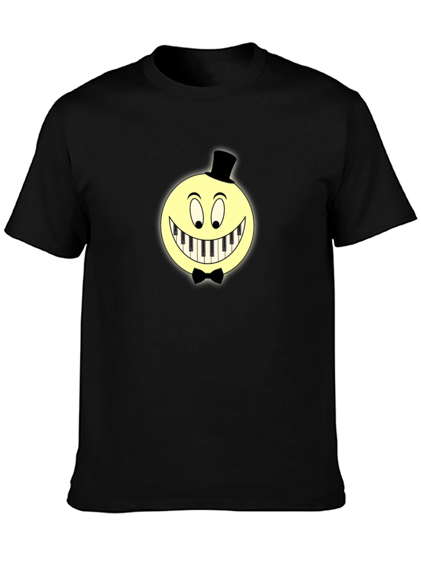 Piano Smile Graphic T-Shirt - Unique Design