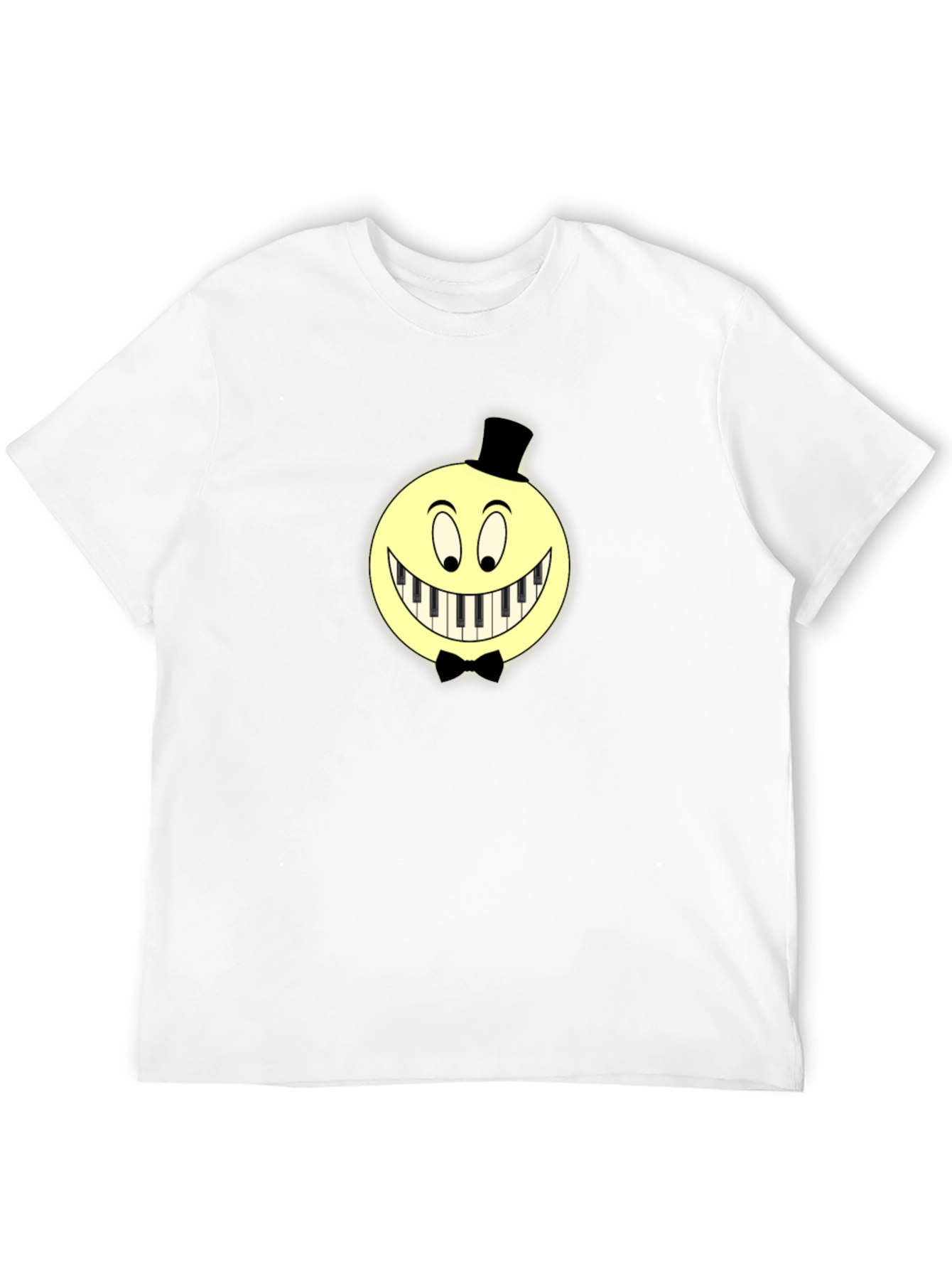 Piano Smile Graphic T-Shirt - Unique Design