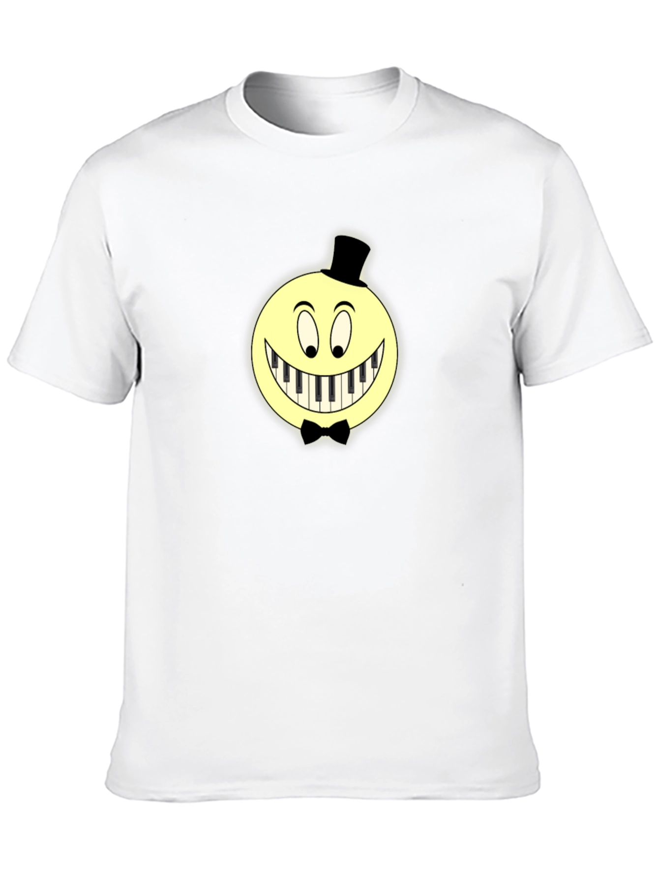 Piano Smile Graphic T-Shirt - Unique Design
