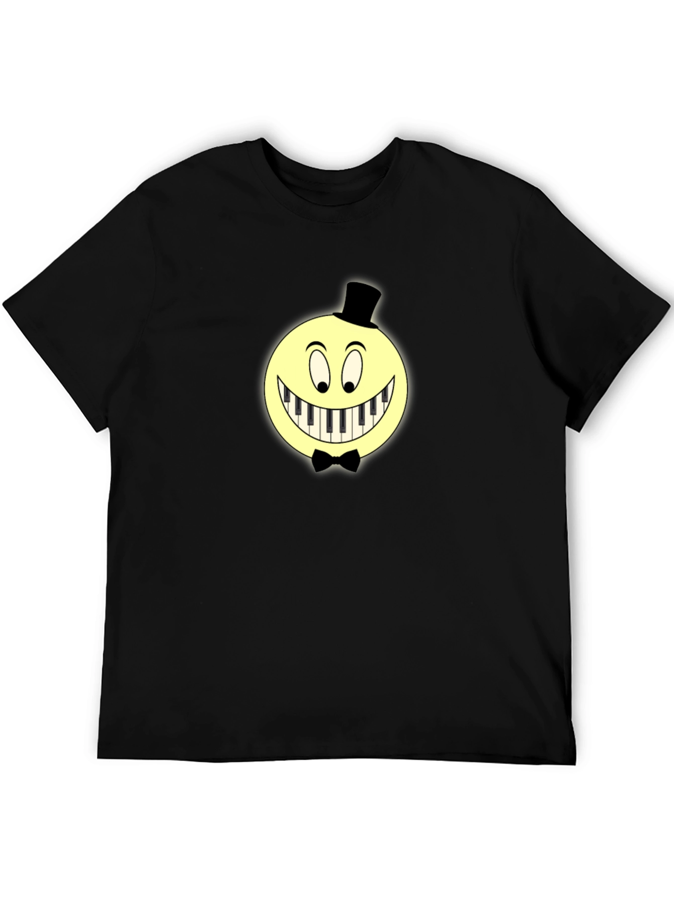 Piano Smile Graphic T-Shirt - Unique Design