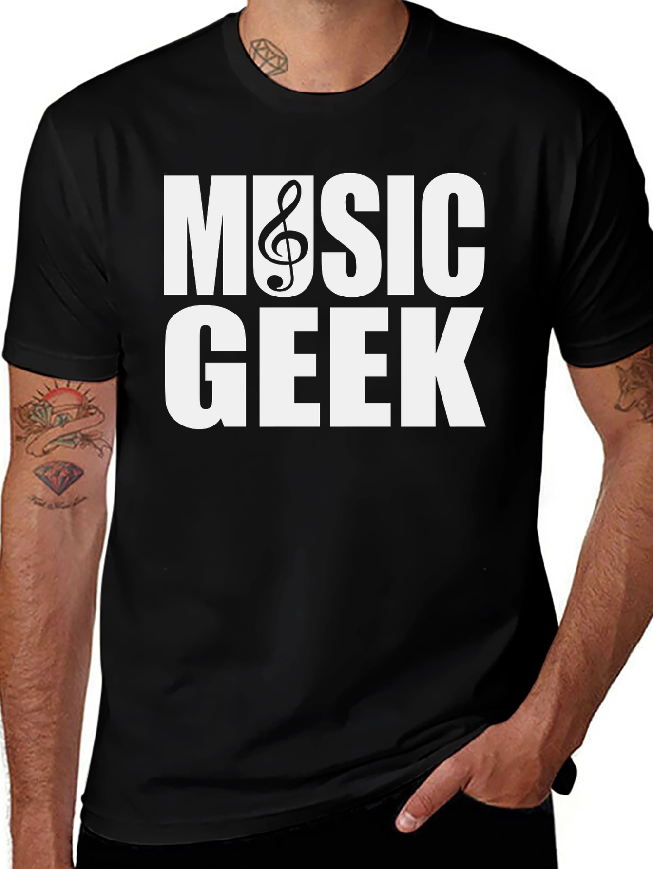 Music Geek T-Shirt - Black Cotton Tee